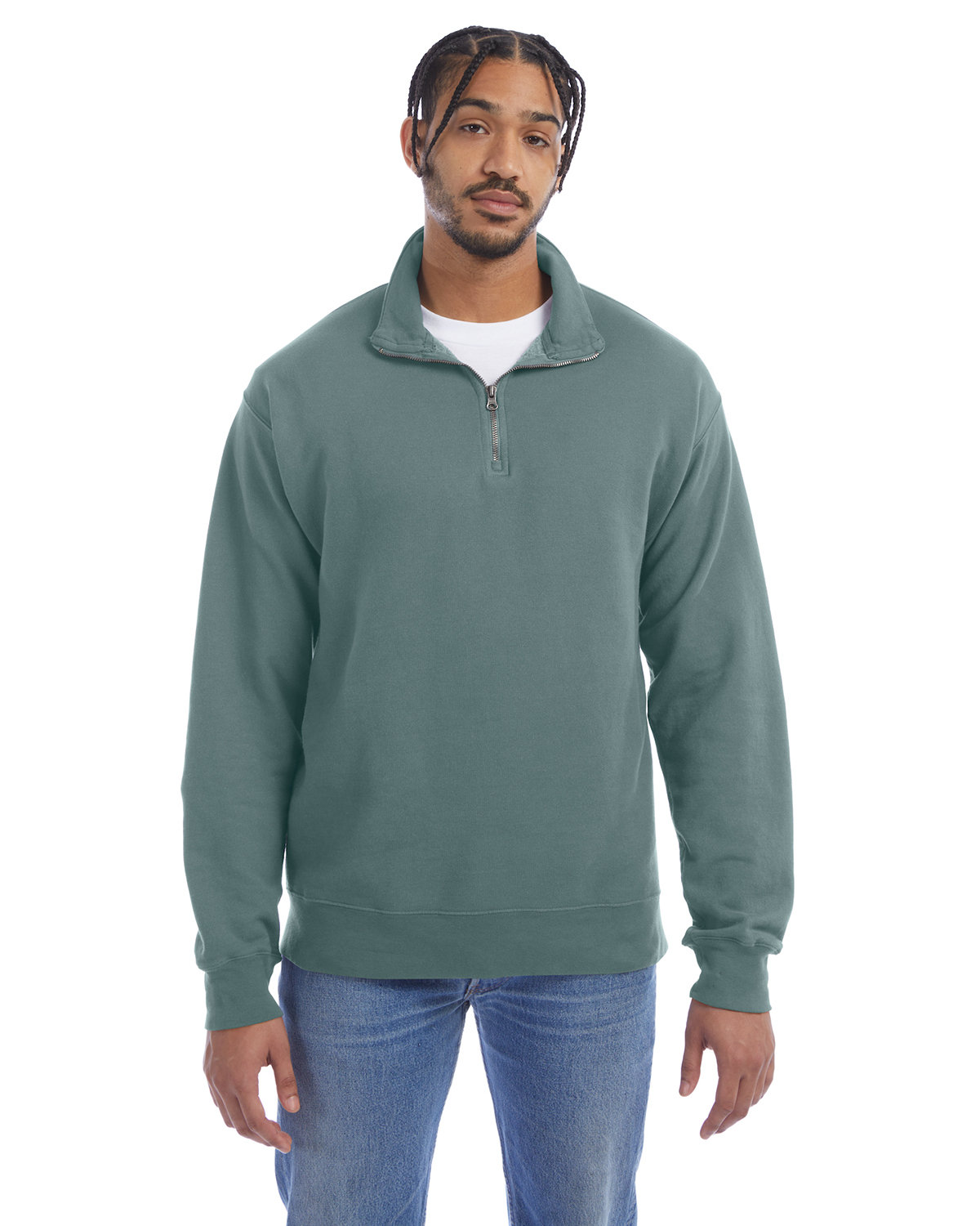 Unisex Quarter&#45;Zip Sweatshirt-ComfortWash by Hanes