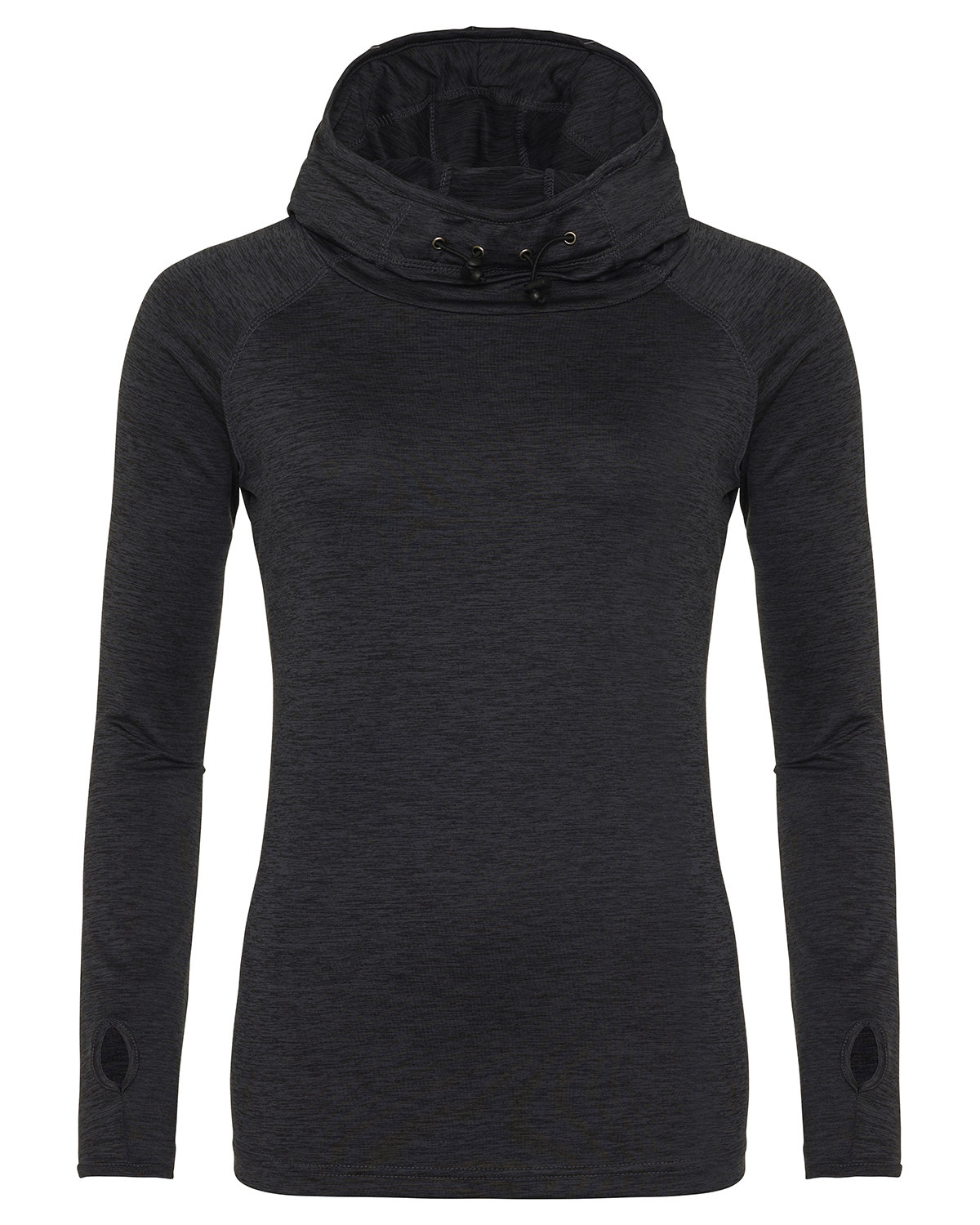 Ladies Cool Cowl-Neck Long-Sleeve T-Shirt-Just Hoods By AWDis