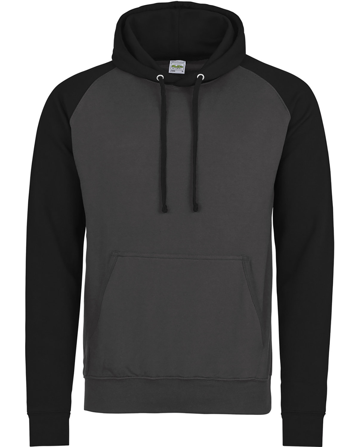 Adult Midweight Contrast Baseball Hooded Sweatshirt-Just Hoods By AWDis
