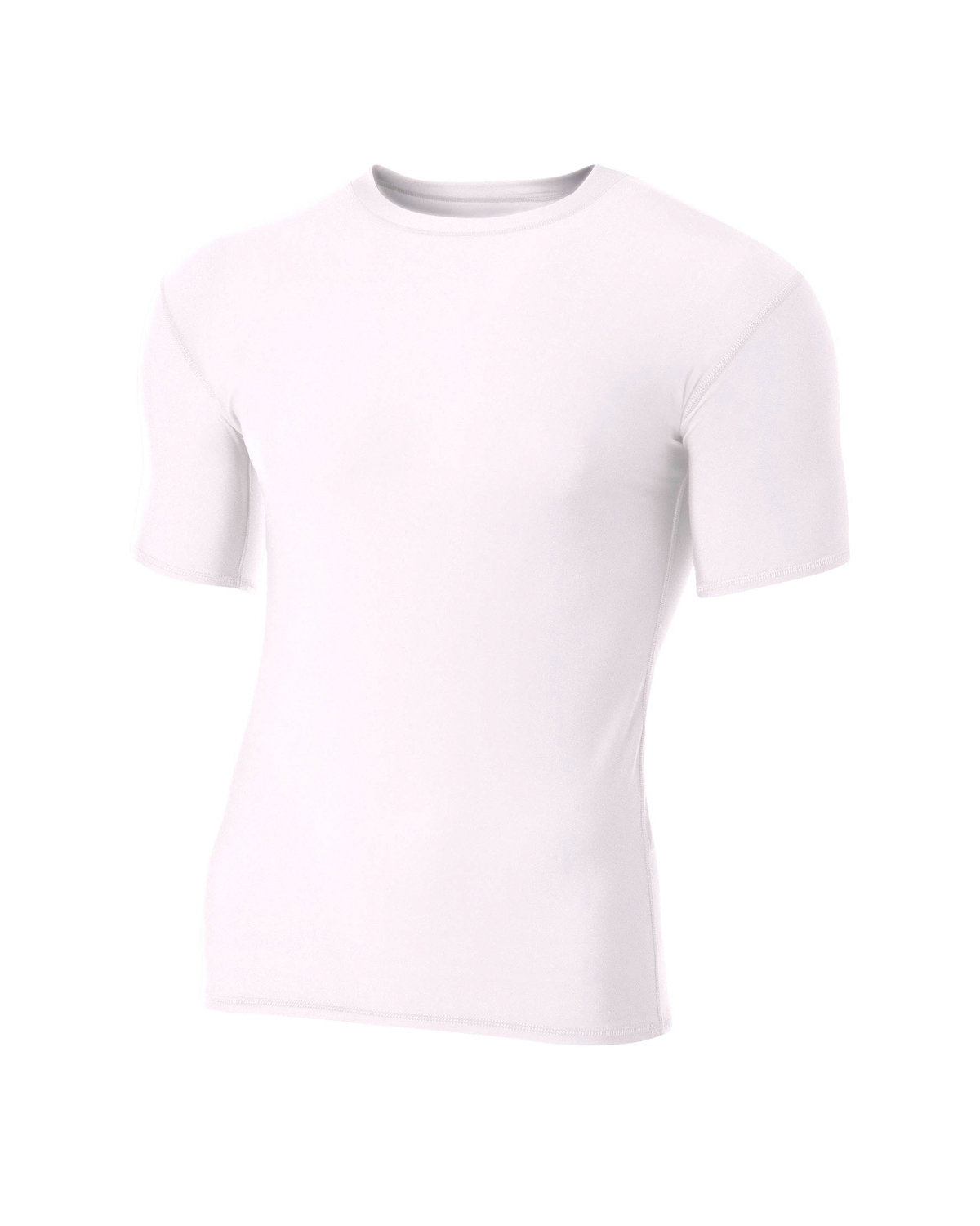 Adult Polyester Spandex Short Sleeve Compression T-Shirt-A4