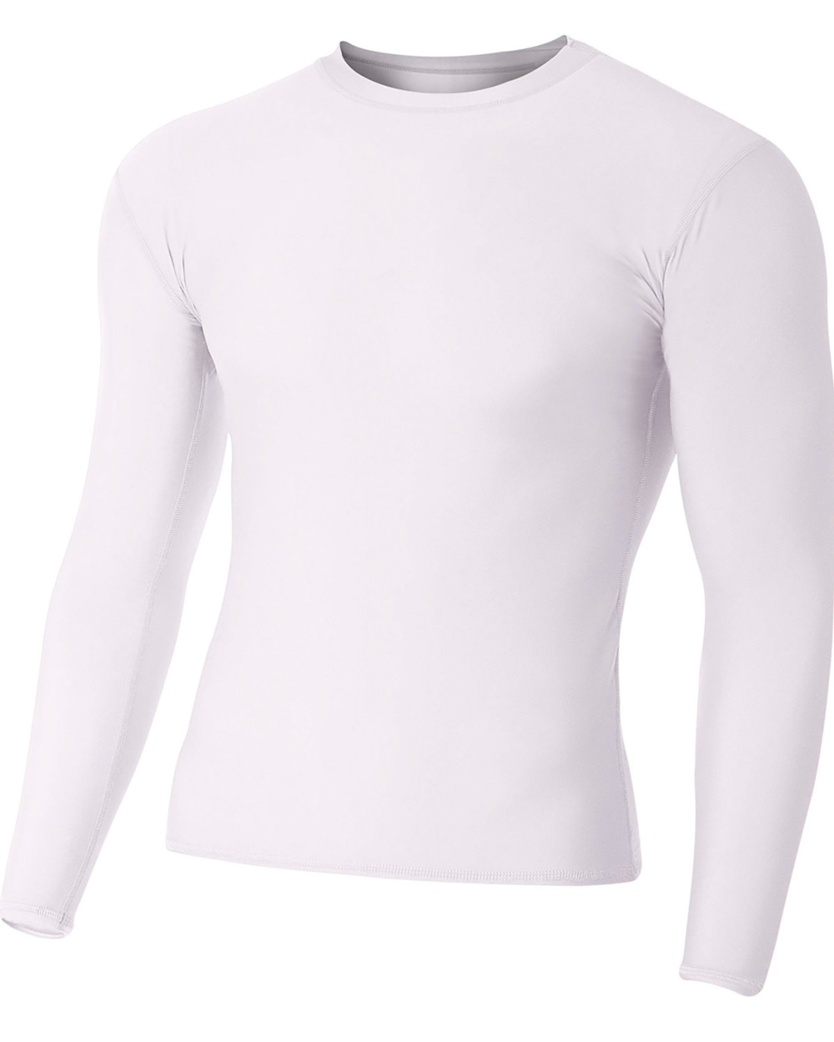 Adult Polyester Spandex Long Sleeve Compression T-Shirt-A4
