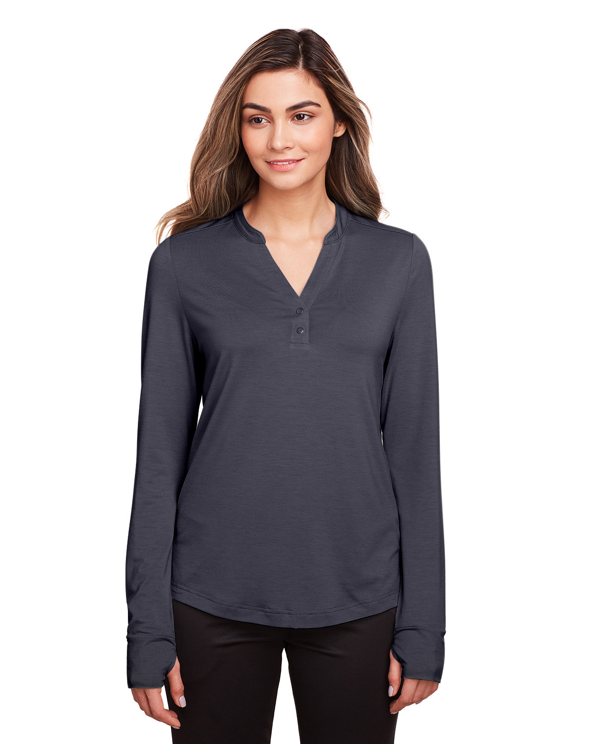 Ladies Jaq Snap-Up Stretch Performance Pullover-North End