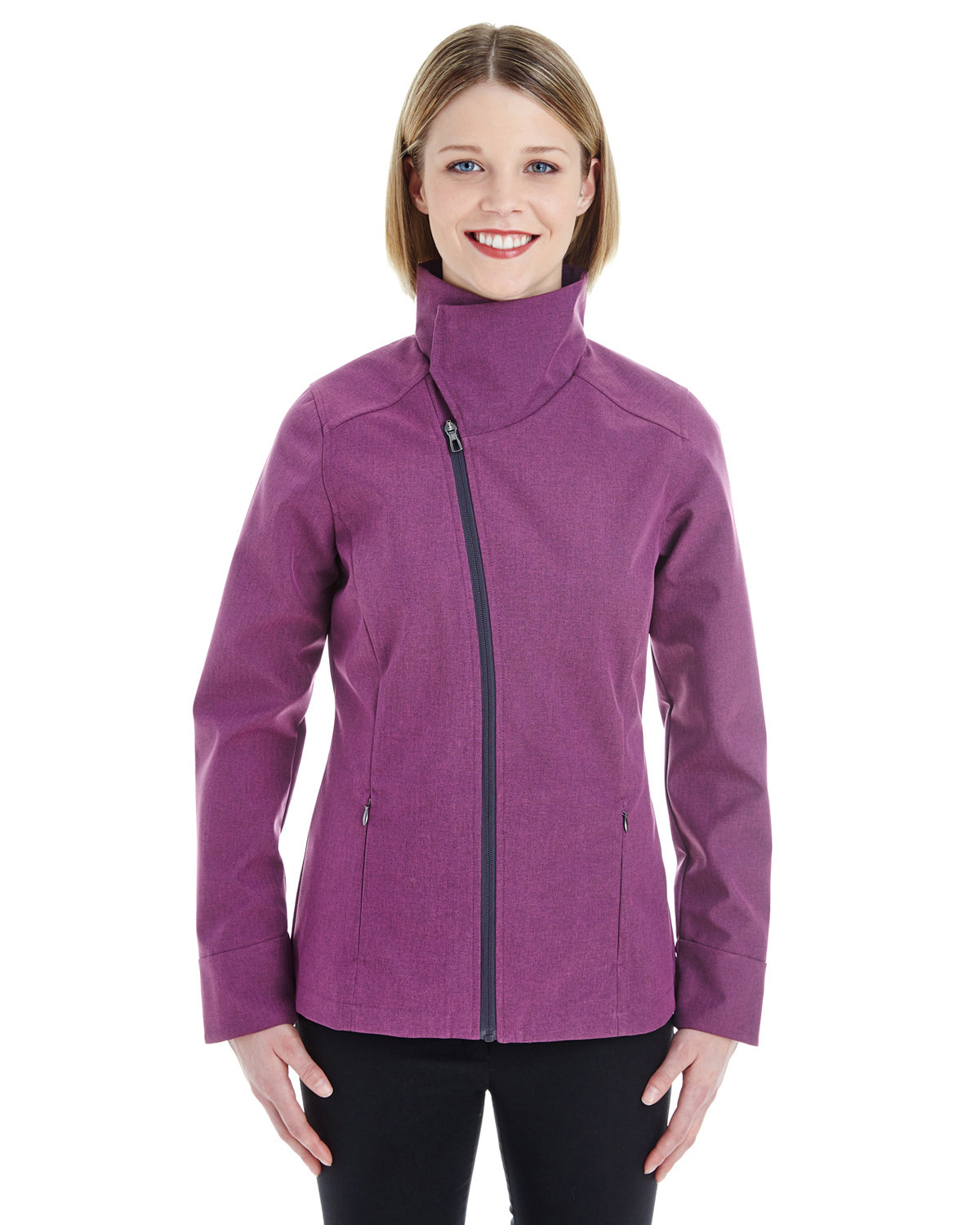 Ladies Edge Soft Shell Jacket With Convertible Collar-North End
