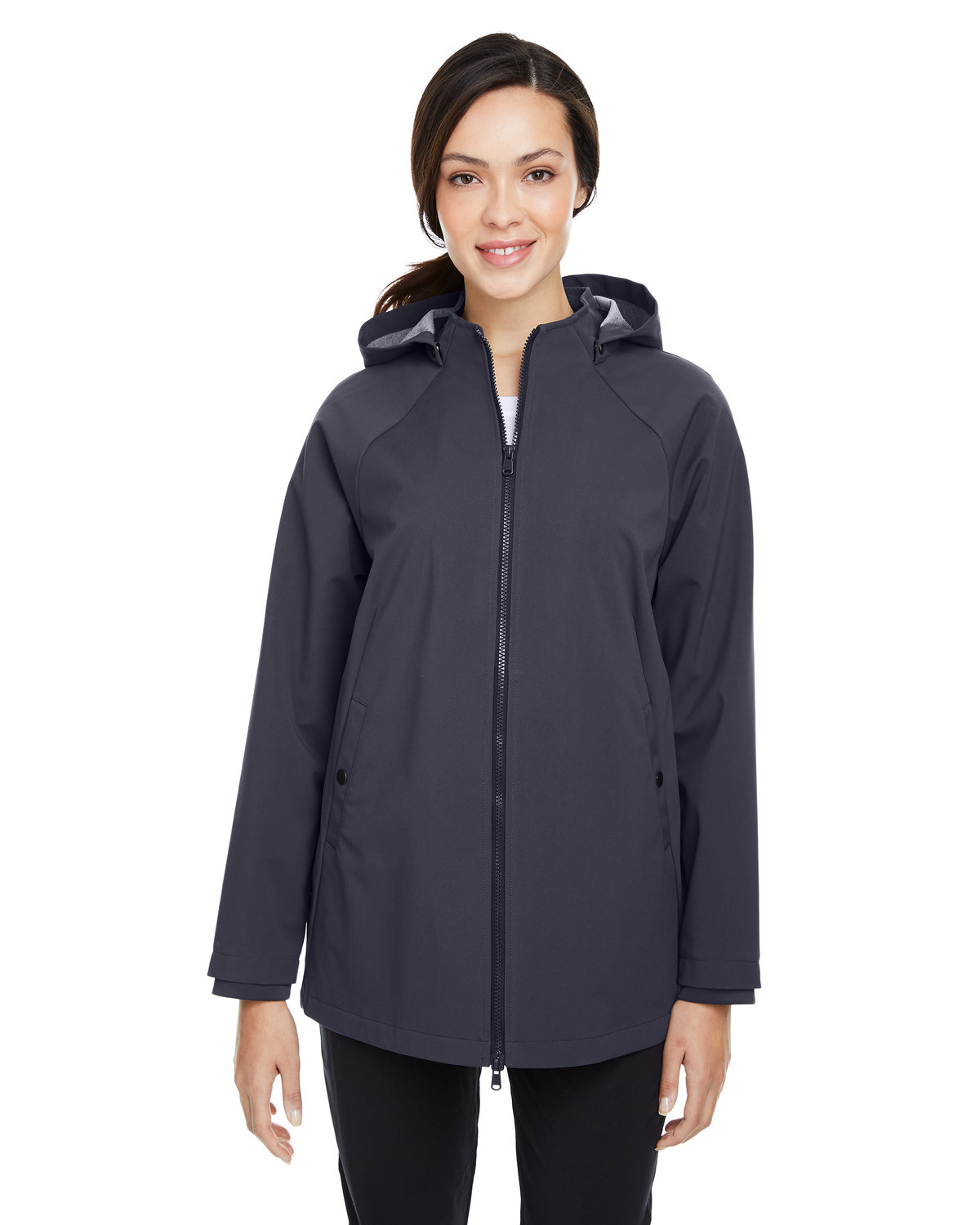 Ladies City Hybrid Soft Shell Hooded Jacket-North End