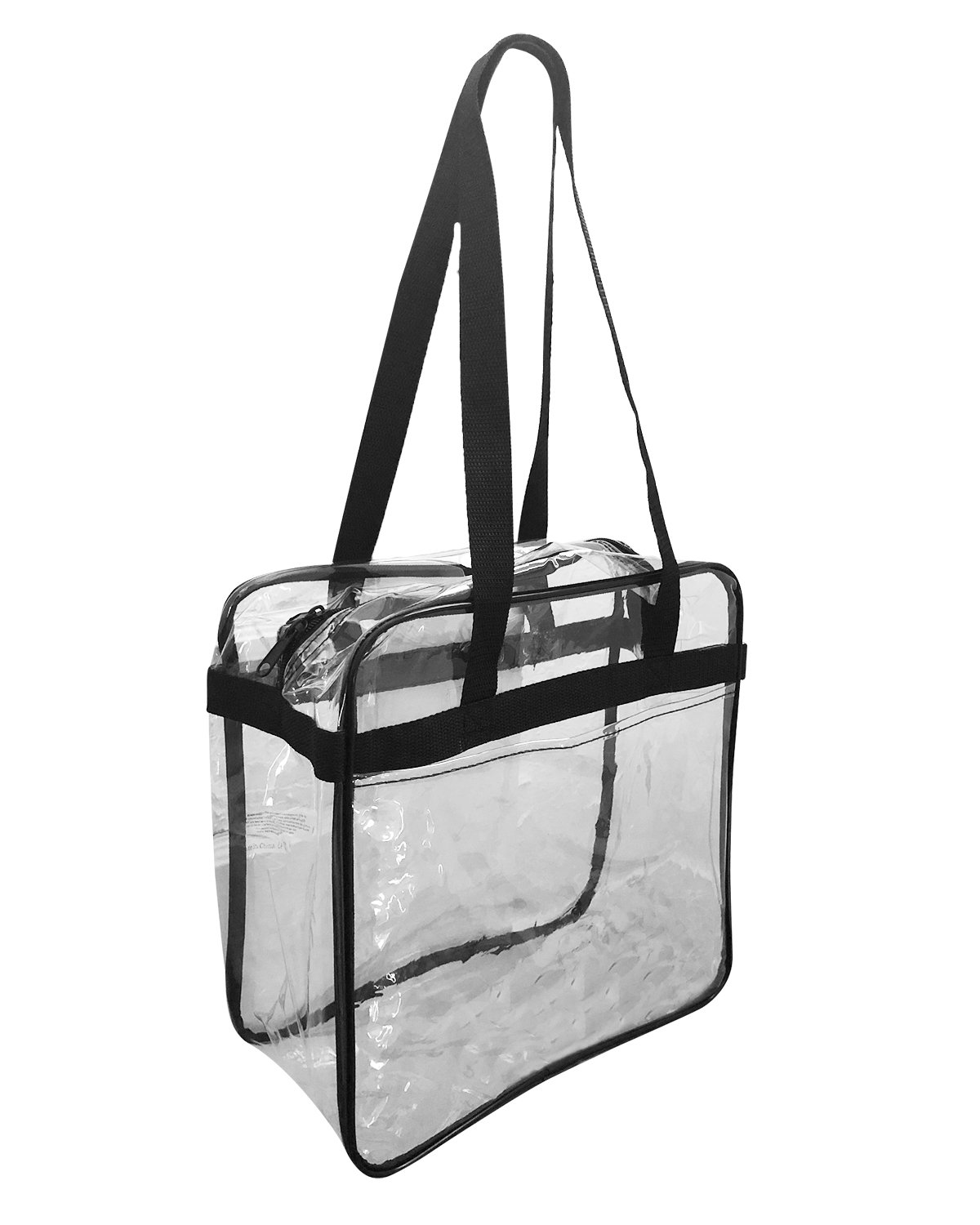 Clear Tote With Zippered Top-