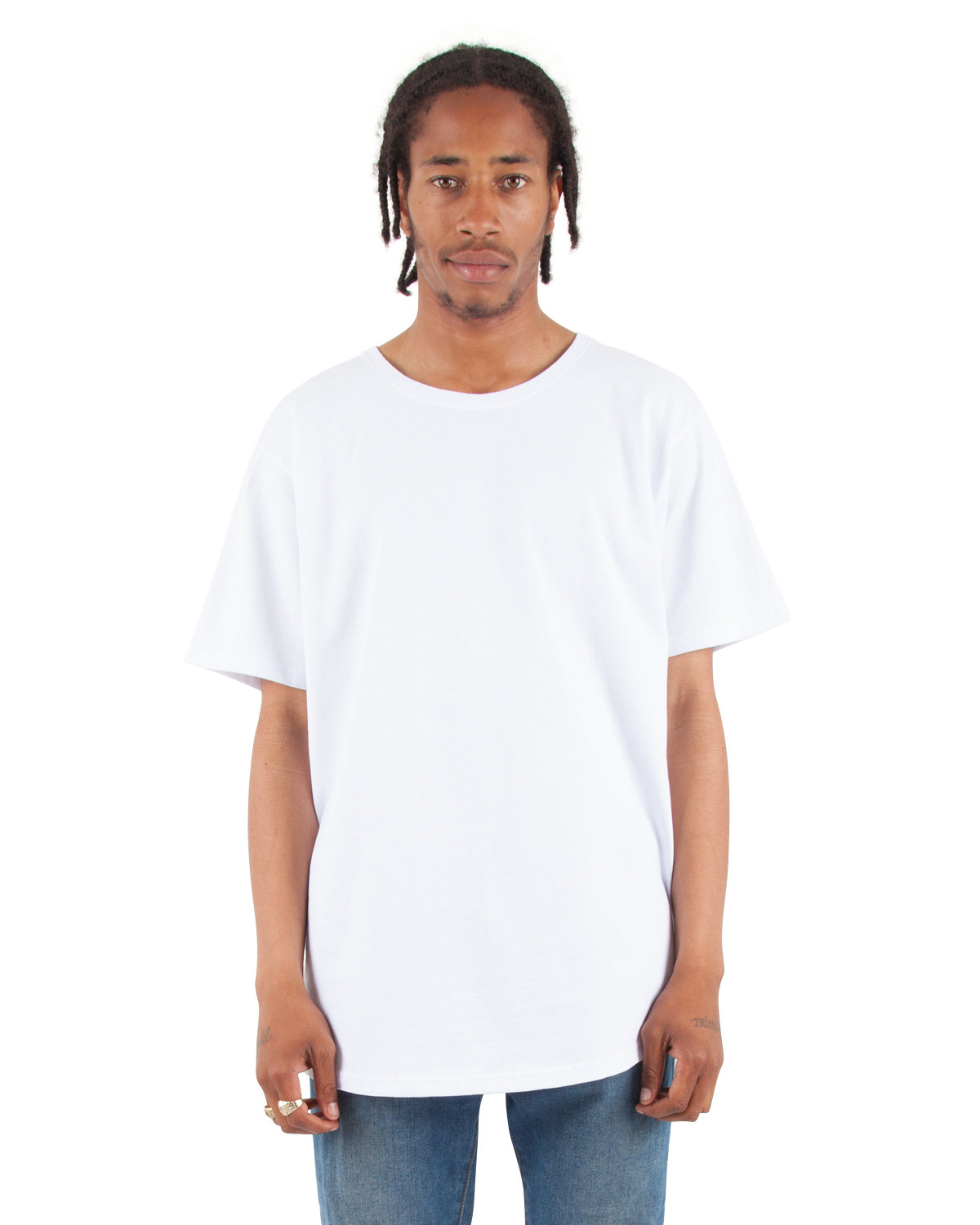 Adult Curved Hem Long T&#45;Shirt-Shaka Wear