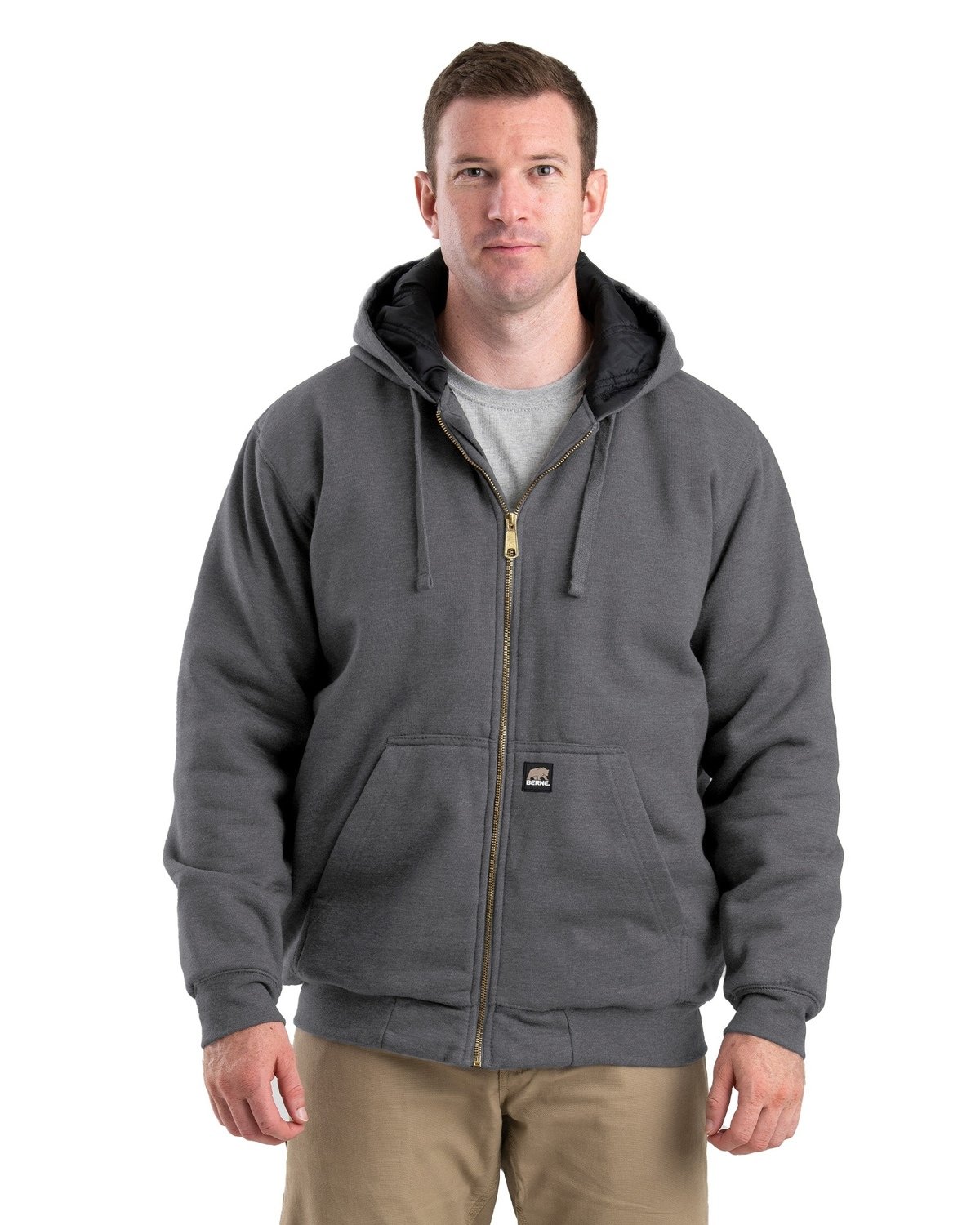 Buy Mens Glacier Full-Zip Hooded Jacket - Berne Online at Best price - NJ