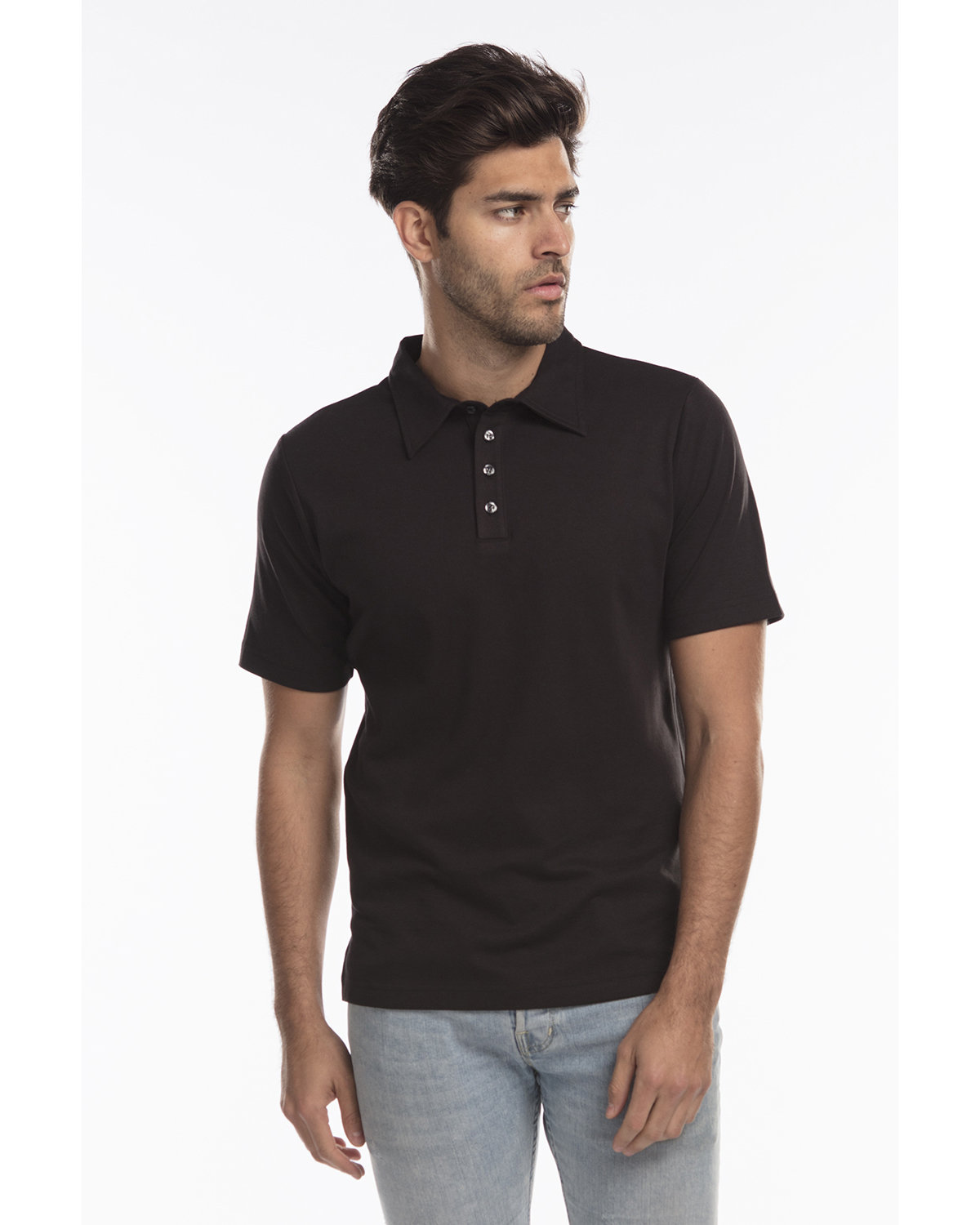 Mens Jersey Interlock Polo T-Shirt-US Blanks