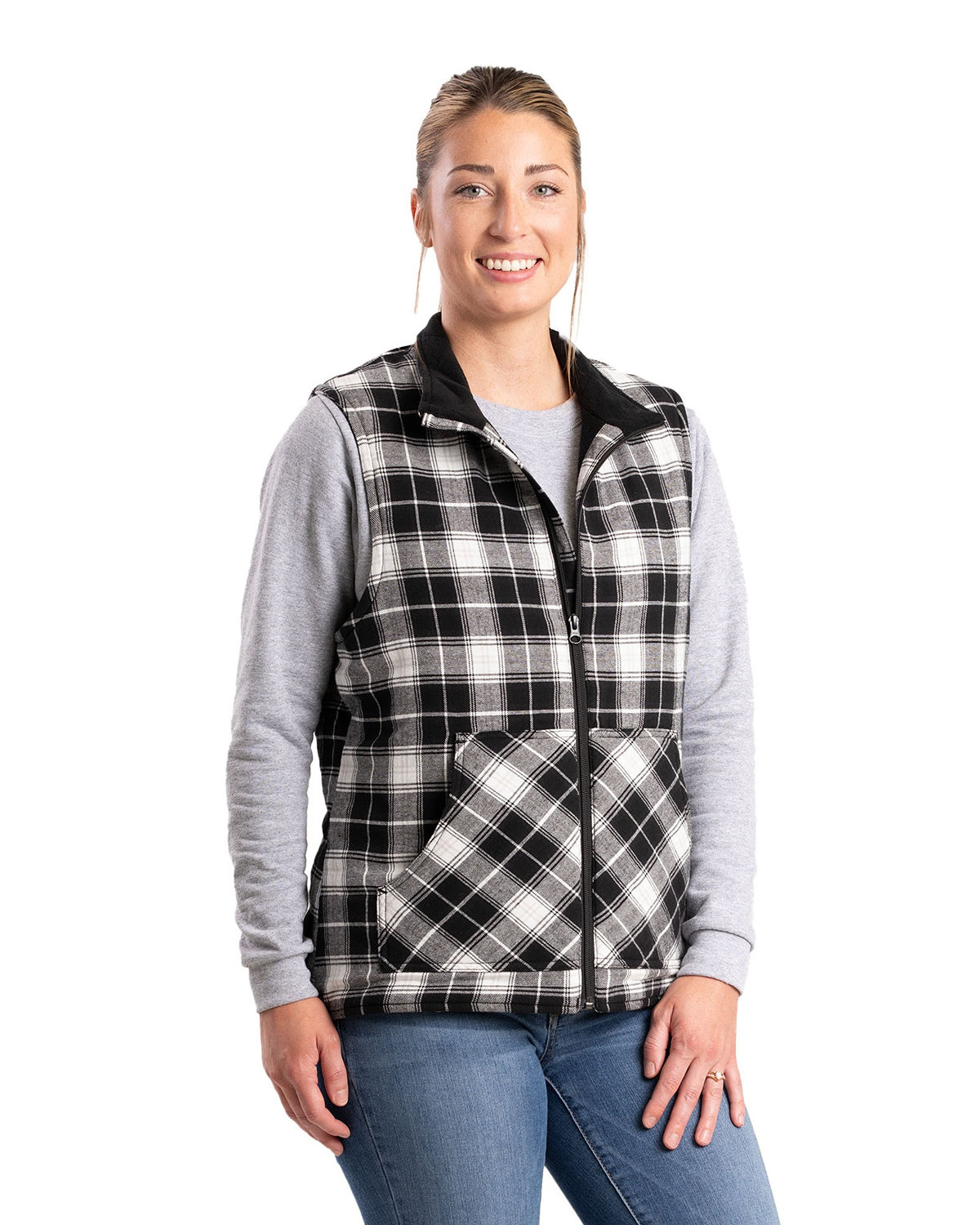 Ladies Insulated Flannel Vest-Berne