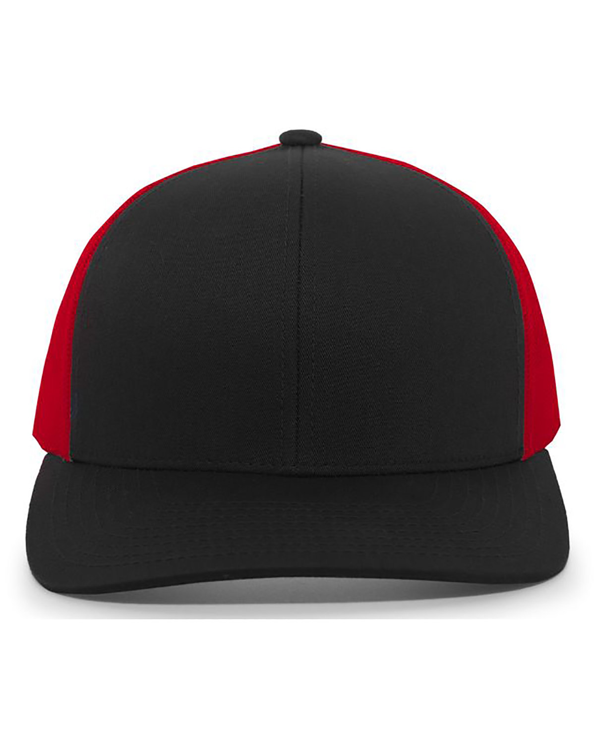 Pacific Headwear Trucker Snapback Hat BLACK/ RED/ BLK 
