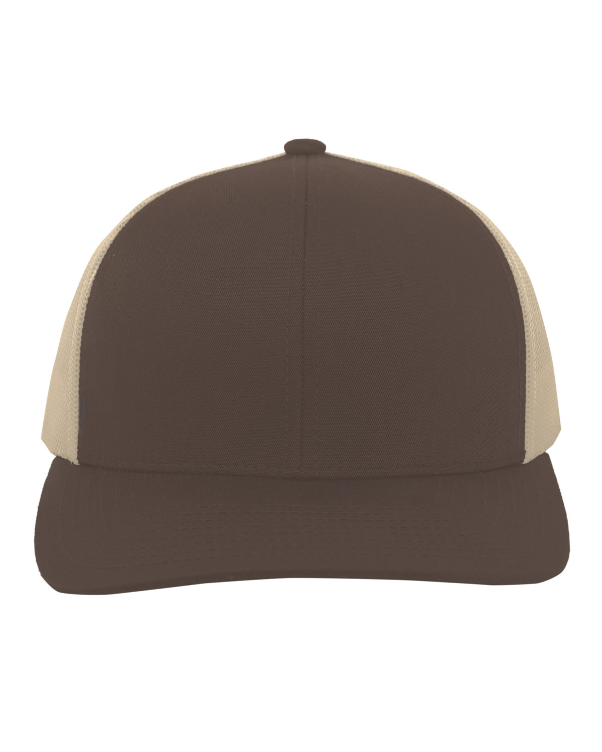 Pacific Headwear Trucker Snapback Hat BROWN/ KHAKI 