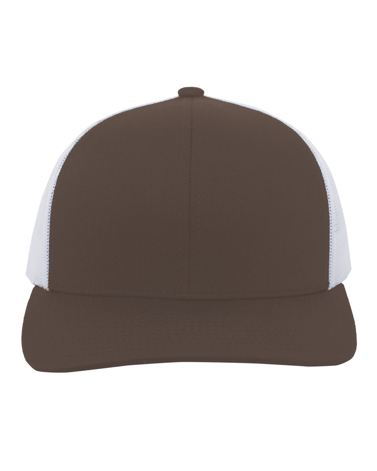 Pacific Headwear Trucker Snapback Hat BROWN/ WHITE 
