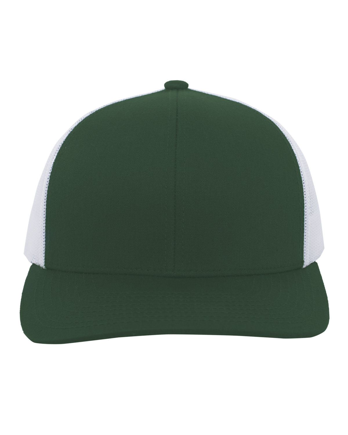 Pacific Headwear Trucker Snapback Hat DK GREEN/ WHT 