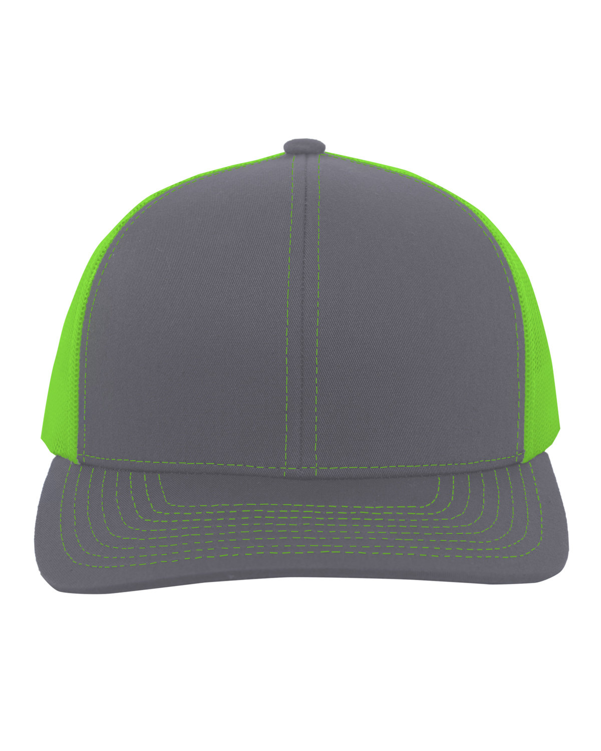 Pacific Headwear Trucker Snapback Hat GRAPHITE/ N GRN 