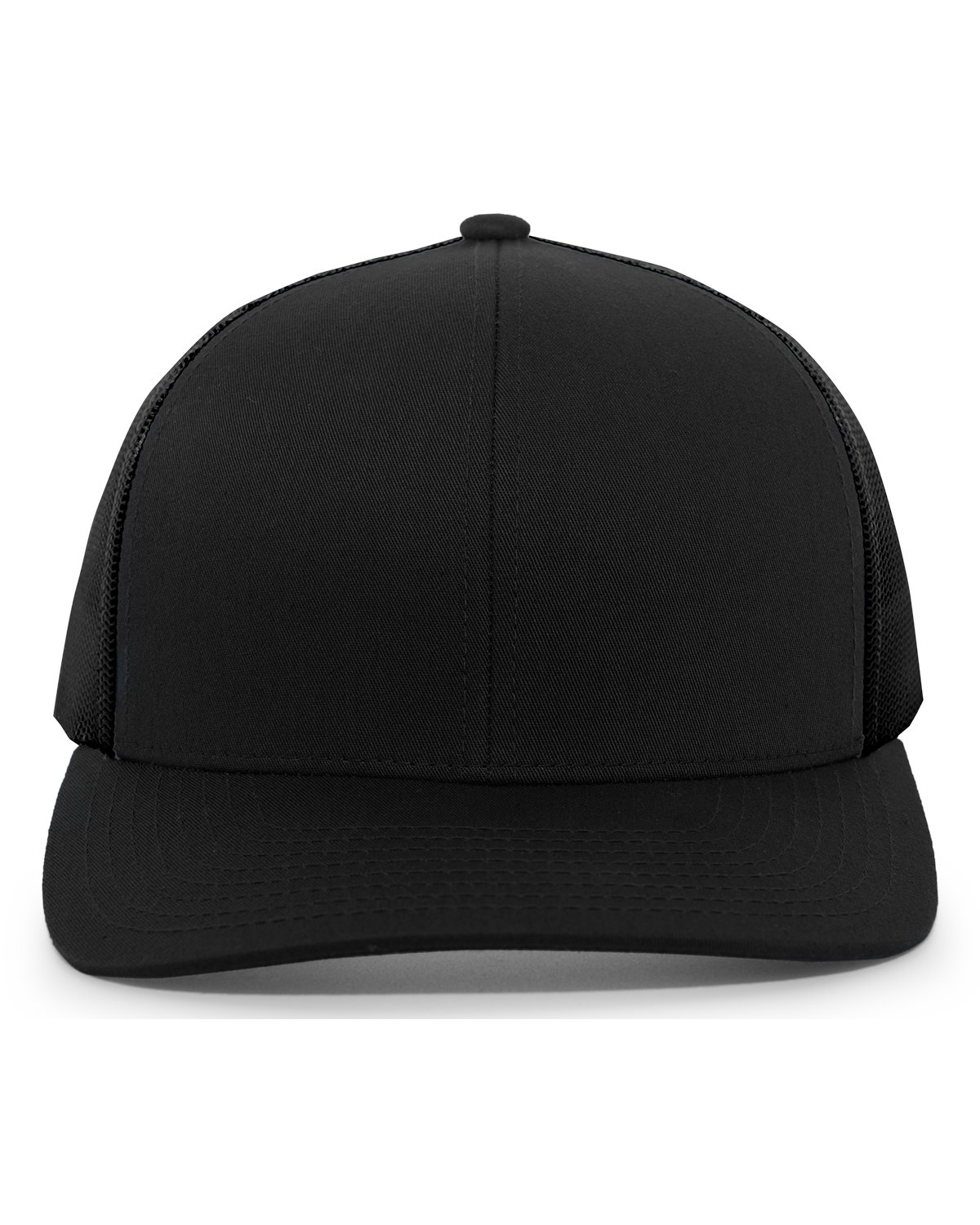 Pacific Headwear Trucker Snapback Hat BLACK 