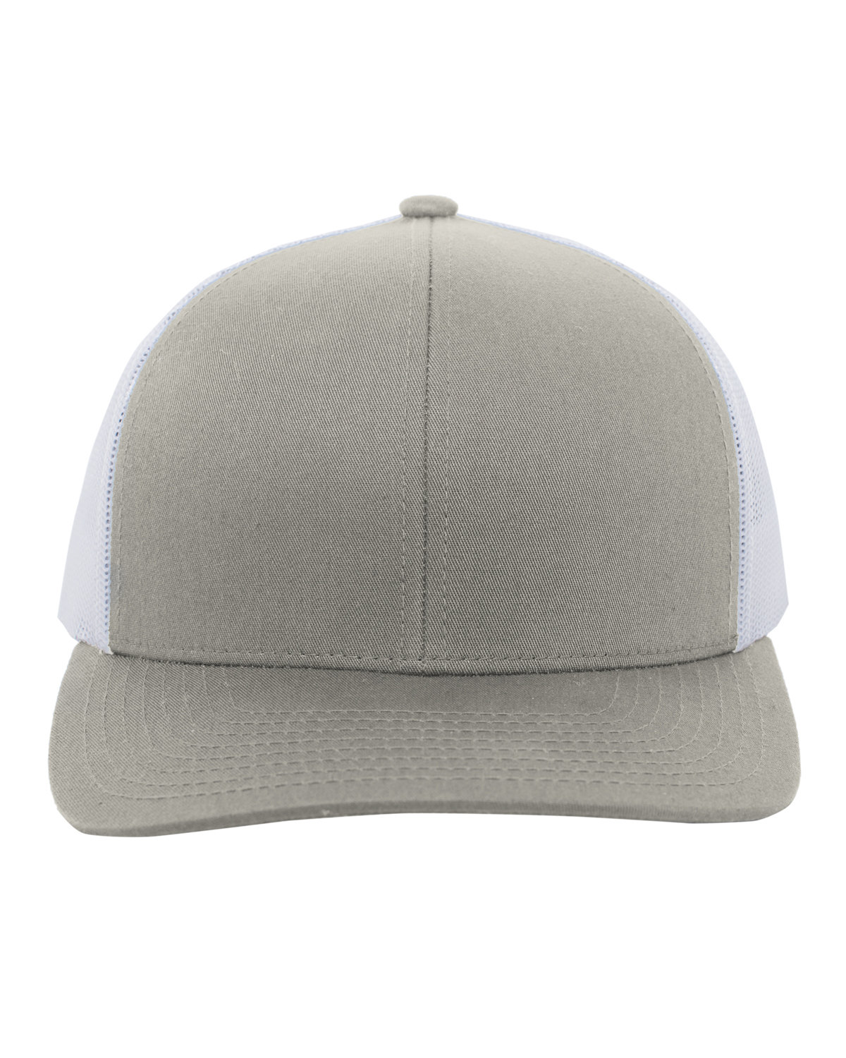 Pacific Headwear Trucker Snapback Hat SILVER/ WHITE 