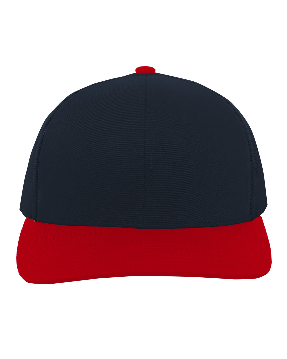 Pacific Headwear Trucker Snapback Hat NAVY/ RED/ NAVY 