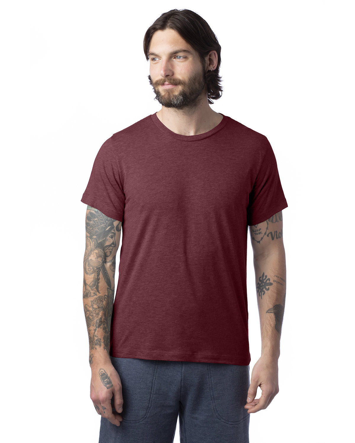 Alternative Unisex Go-To T-Shirt HEATHER CURRANT 