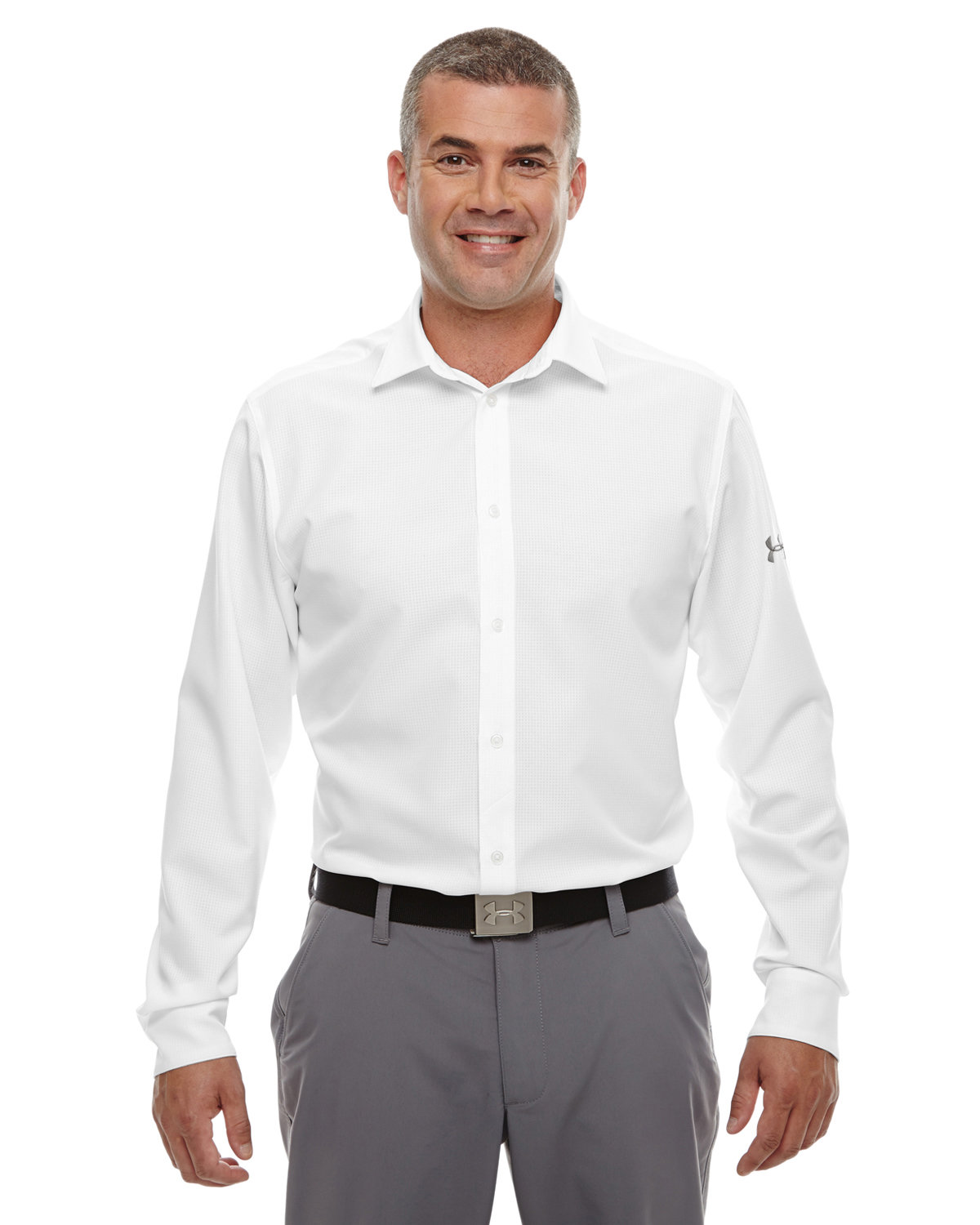Under Armour SuperSale Men's Ultimate Long Sleeve Buttondown WHITE _100 