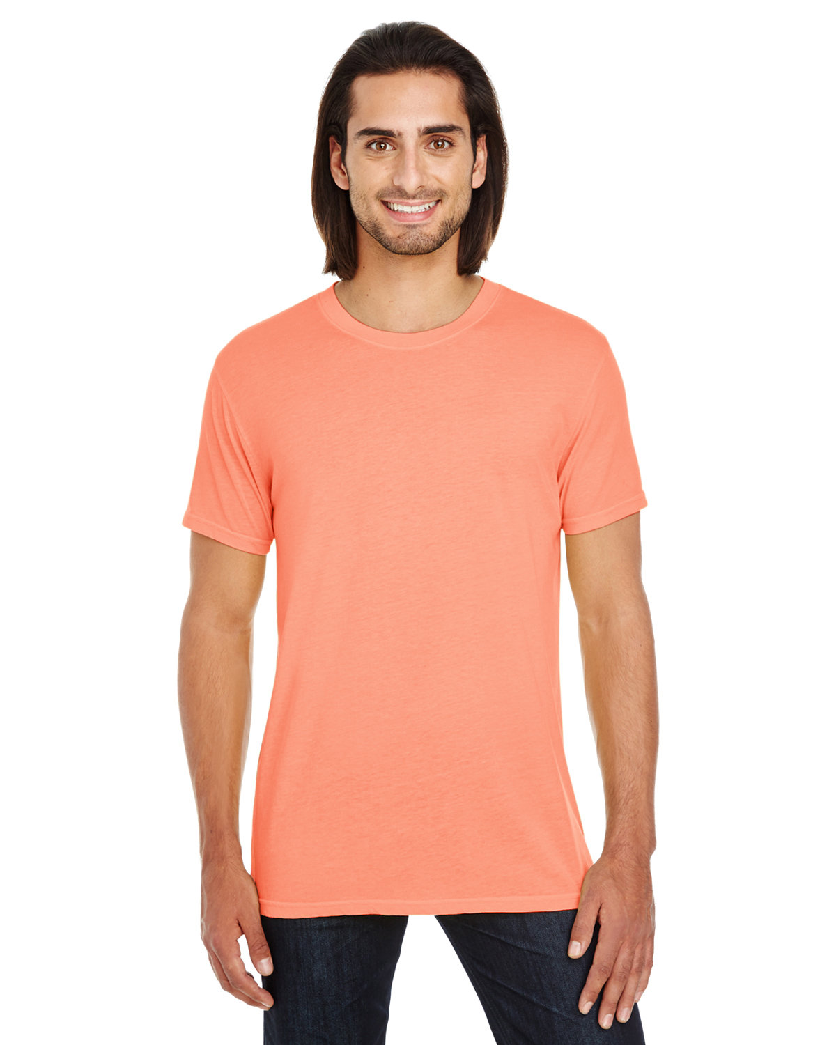 Threadfast Apparel Unisex Pigment-Dye Short-Sleeve T-Shirt TANGERINE 