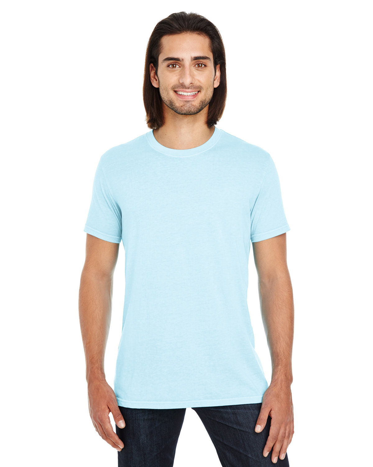 Threadfast Apparel Unisex Pigment-Dye Short-Sleeve T-Shirt CHAMBRAY 