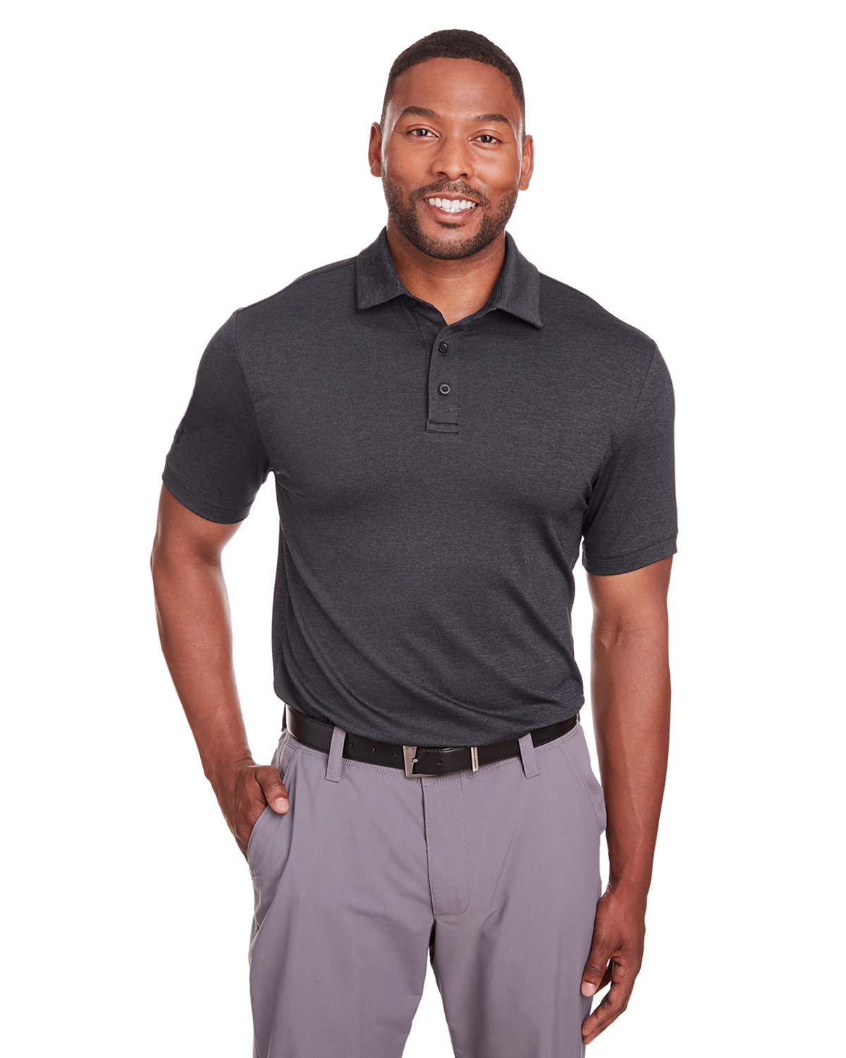 Under Armour Mens Corporate Playoff Polo BLACK_001 