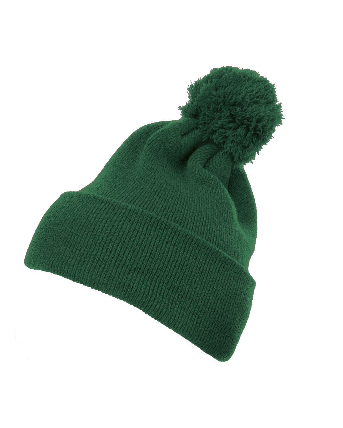 Yupoong Cuffed Knit Beanie with Pom Pom Hat | alphabroder | Beanies