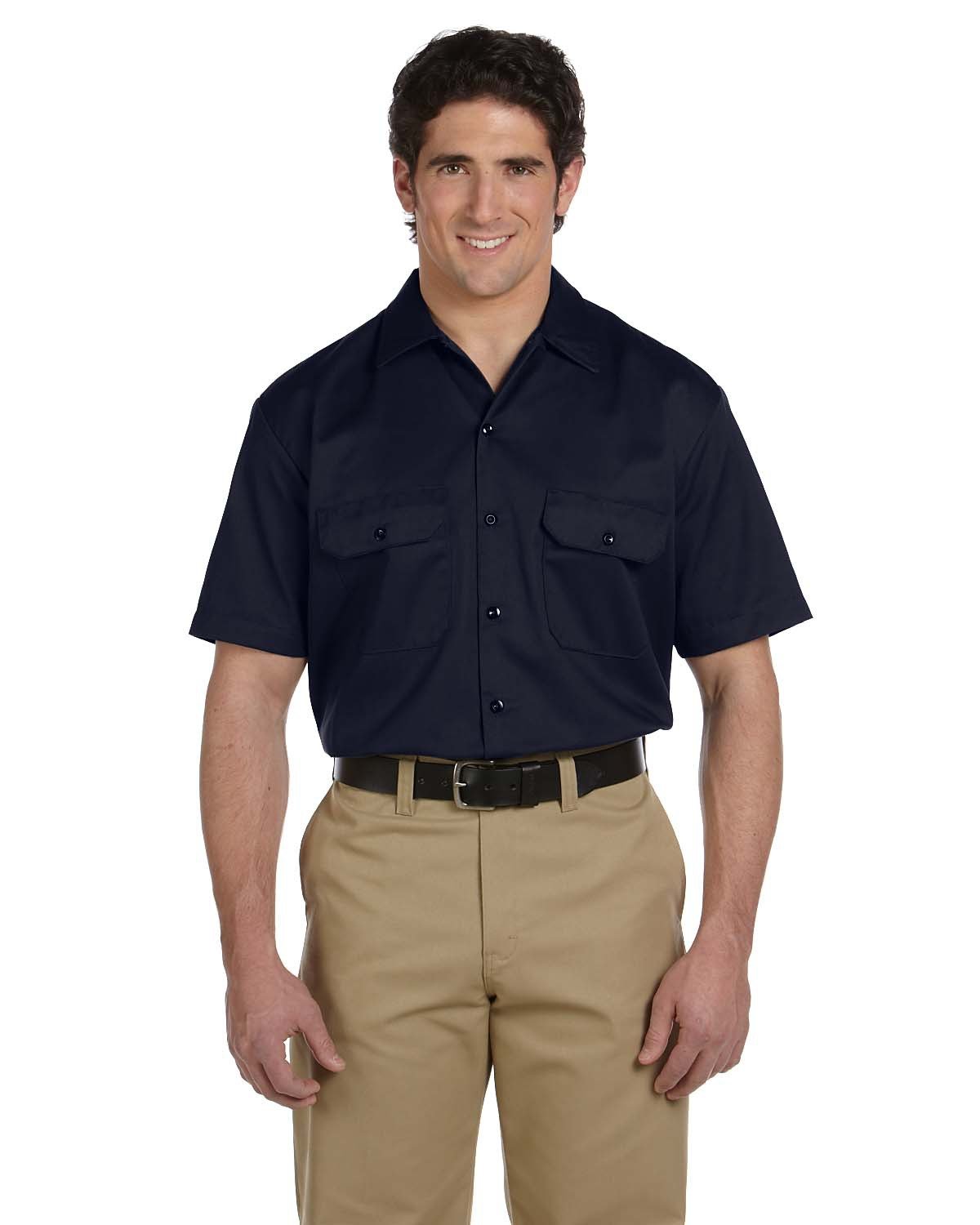 Dickies Men's 5.25 oz./yd² Short-Sleeve Work Shirt DARK NAVY 