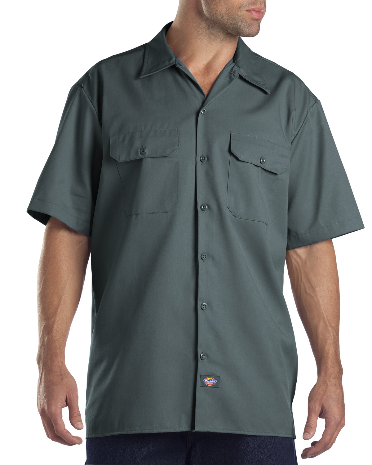 Dickies Unisex Short-Sleeve Work Shirt lincoln green 