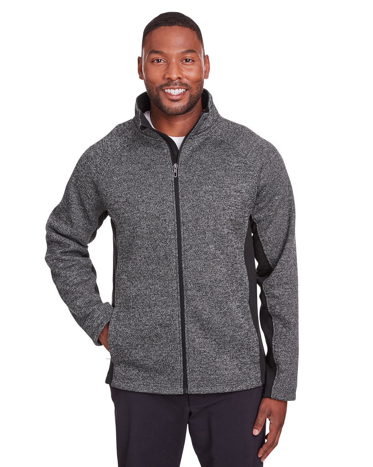 Spyder Men's Constant Full-Zip Sweater Fleece Jacket BLACK HTHR/ BLK 