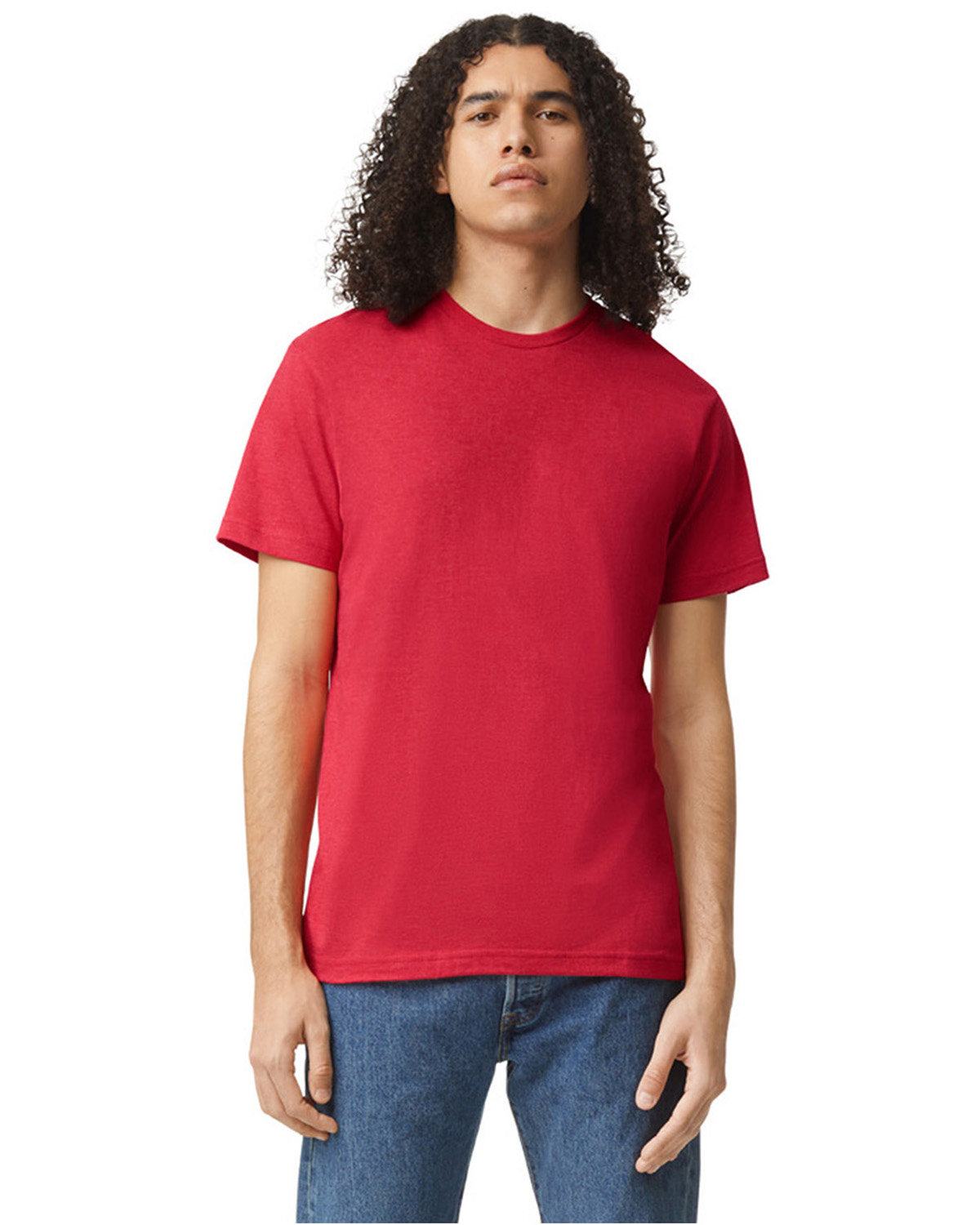 American Apparel Unisex CVC T-Shirt HEATHER RED 