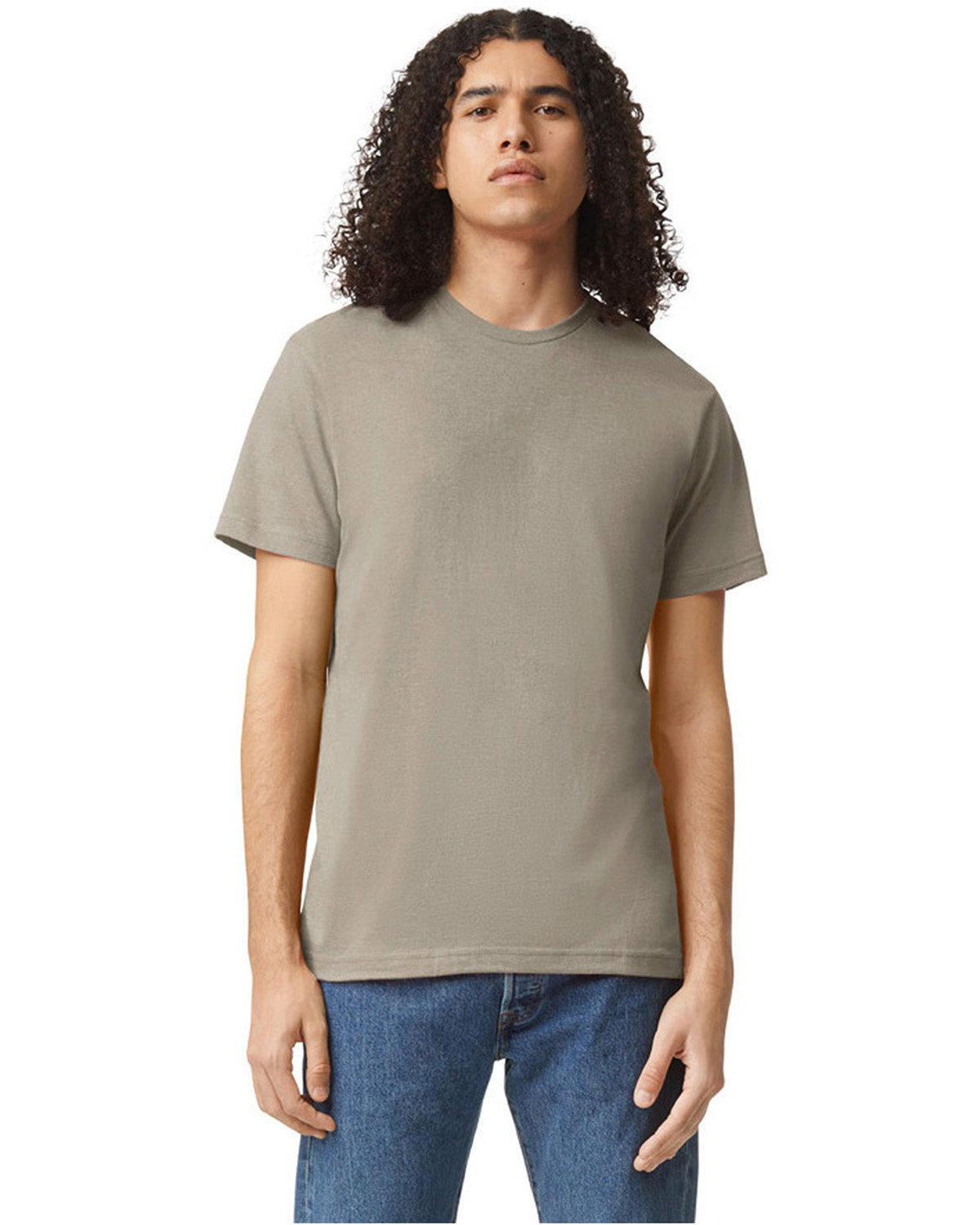 American Apparel Unisex CVC T-Shirt HEATHER KHAKI 
