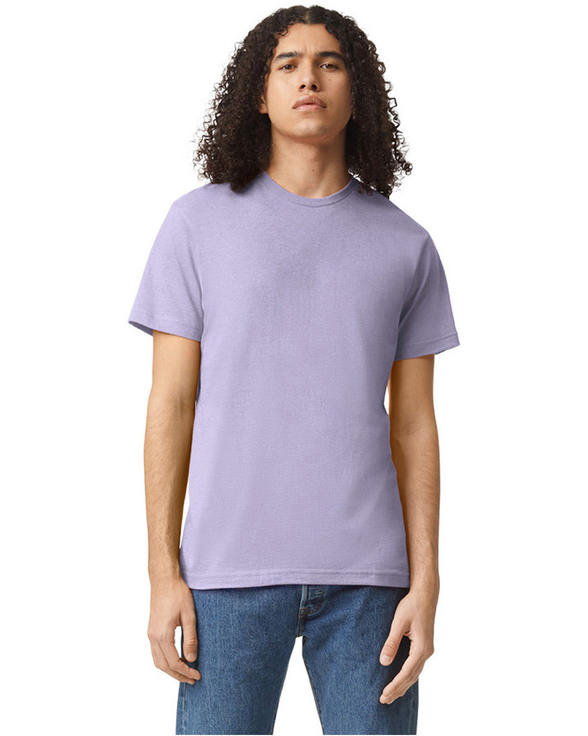American Apparel Unisex CVC T-Shirt HEATHER LILAC 
