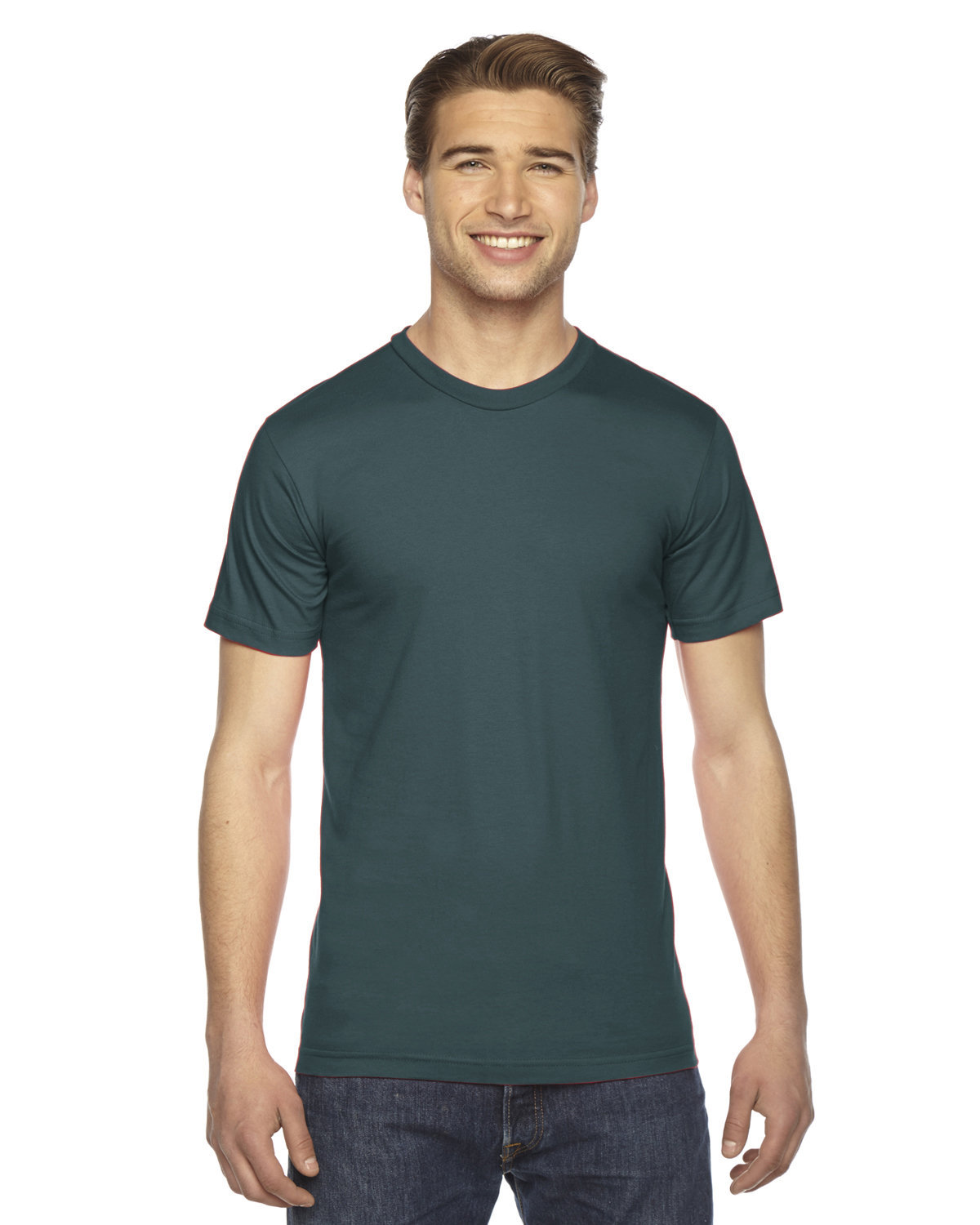 American Apparel Unisex Fine Jersey USA Made T-Shirt forest 