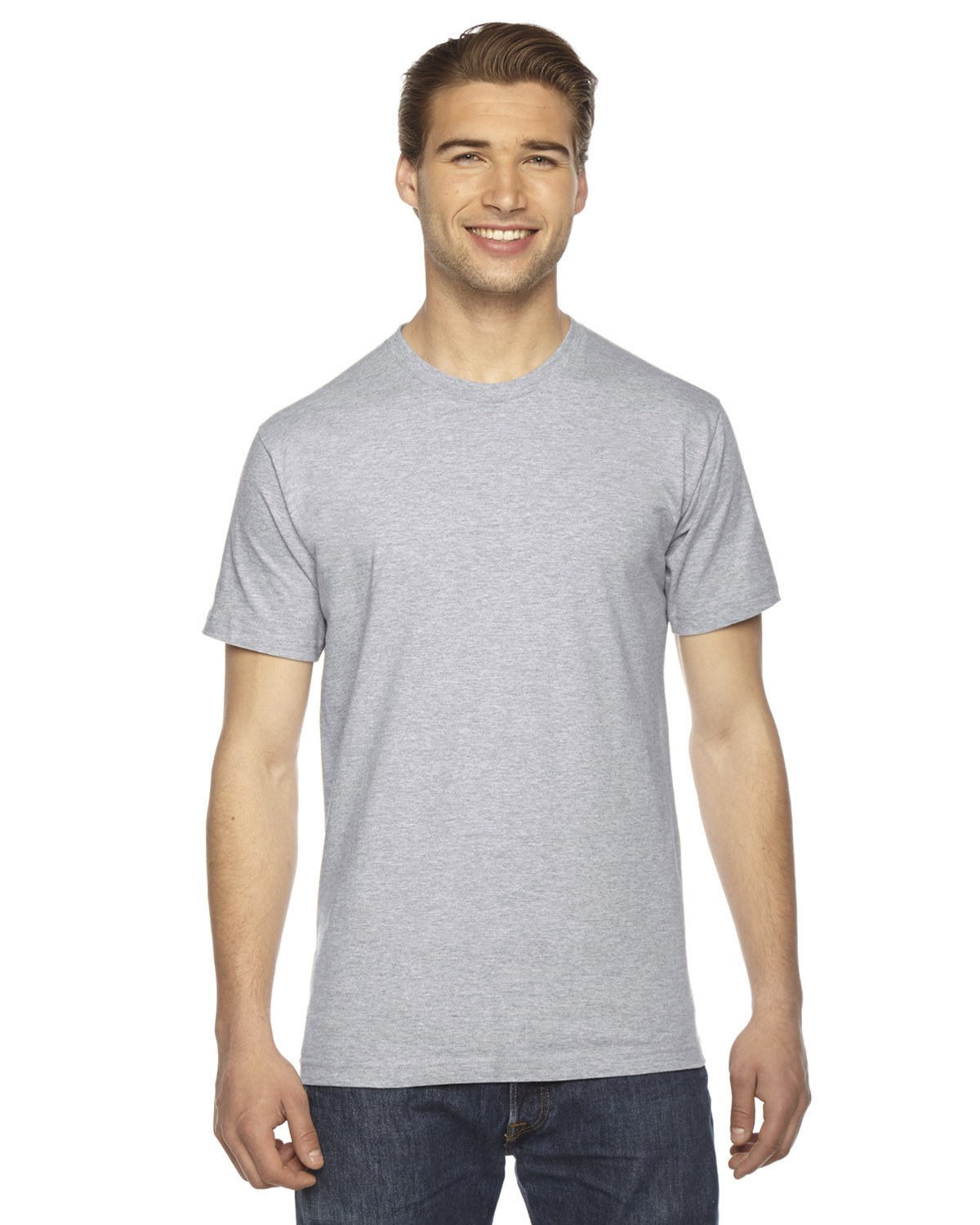 American Apparel Unisex Fine Jersey USA Made T-Shirt heather grey 