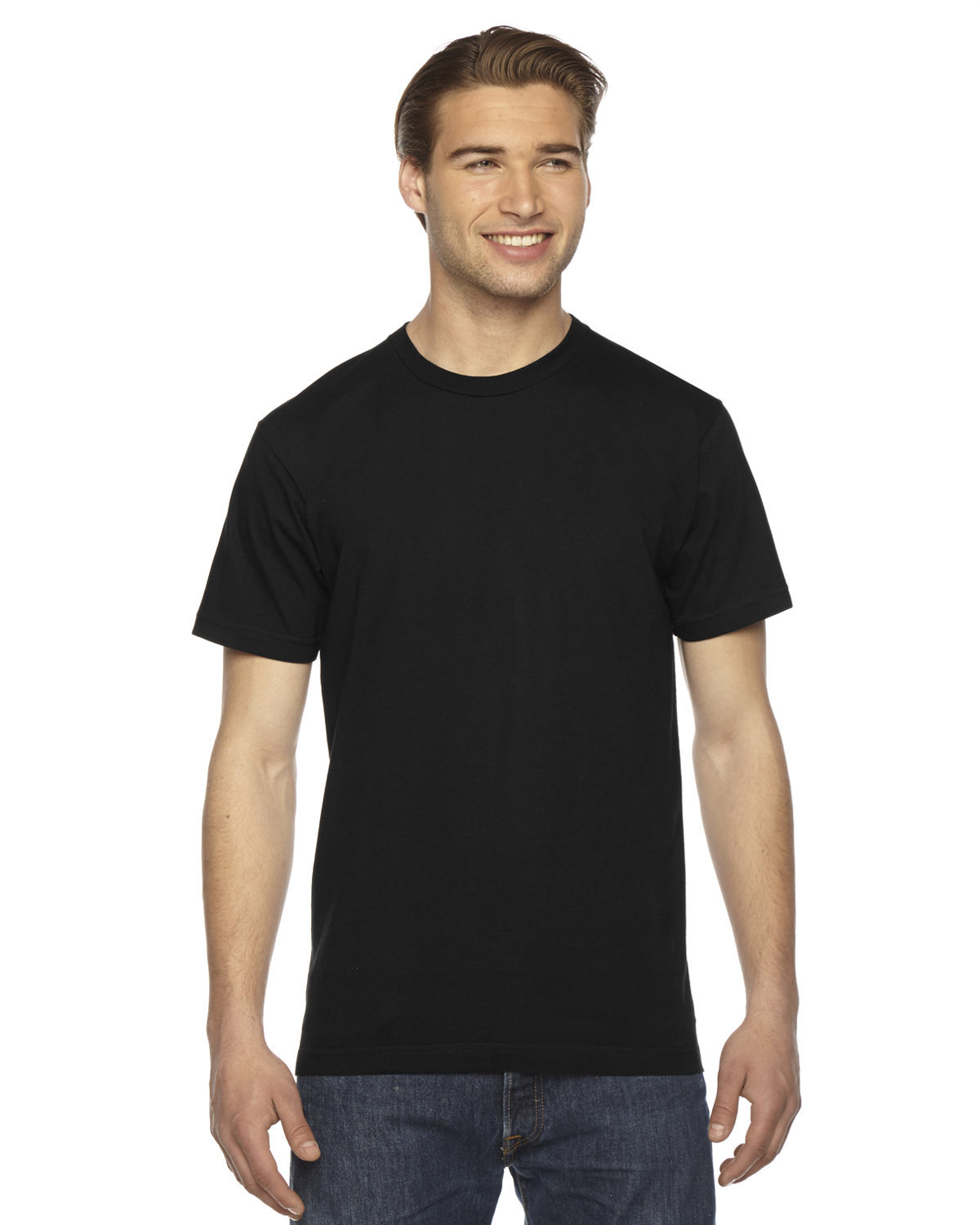 American Apparel Unisex Fine Jersey USA Made T-Shirt black 