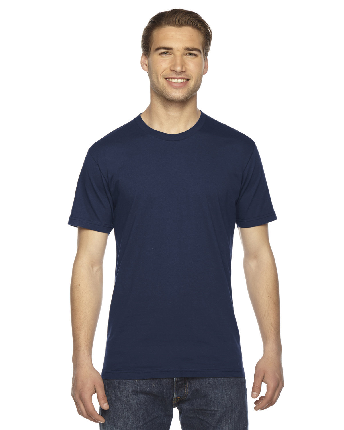American Apparel Unisex Fine Jersey USA Made T-Shirt navy 