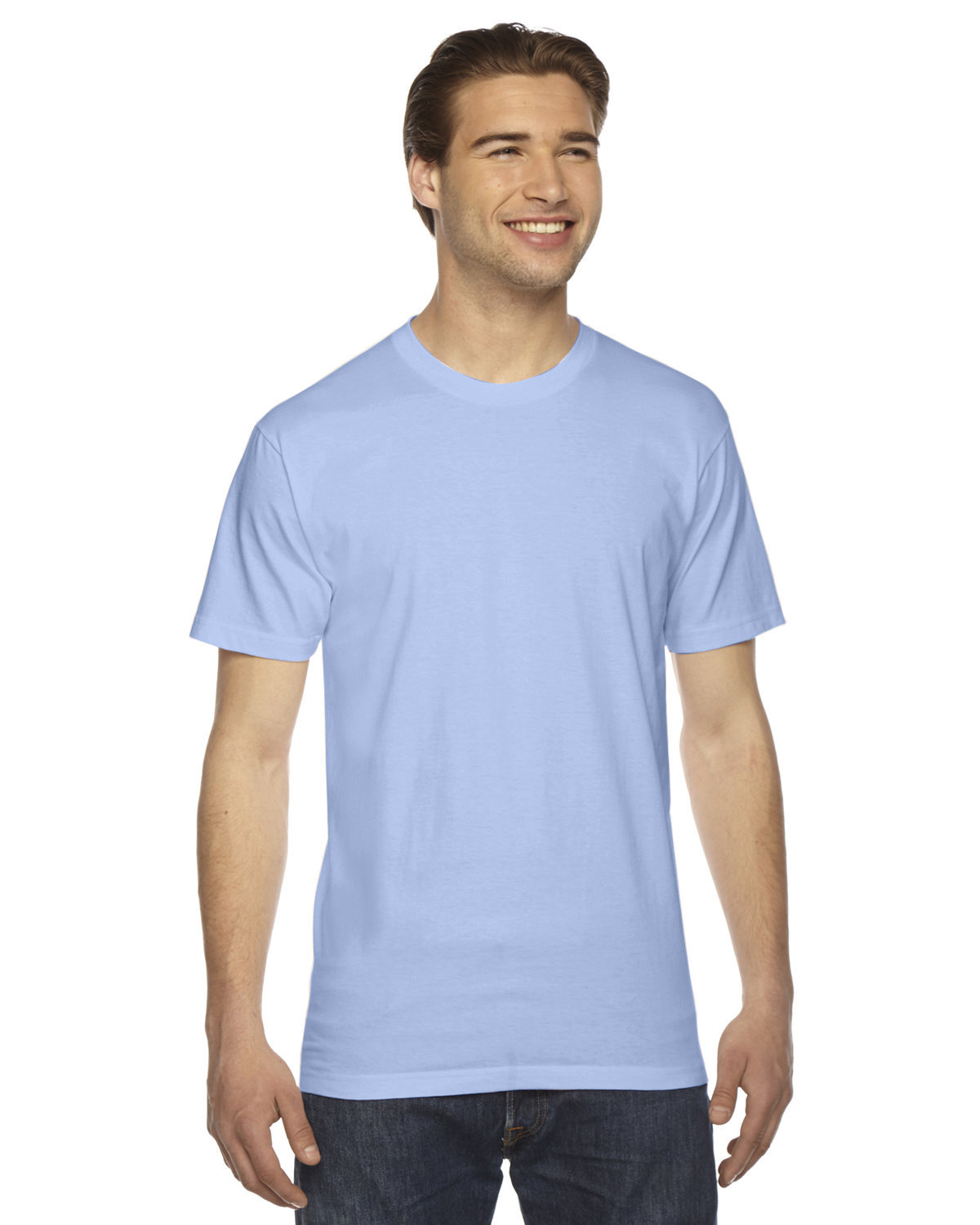 American Apparel Unisex Fine Jersey USA Made T-Shirt baby blue 