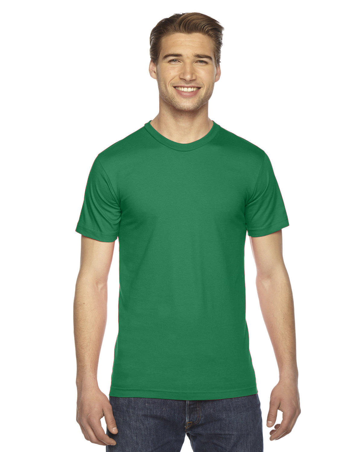 American Apparel Unisex Fine Jersey USA Made T-Shirt kelly green 