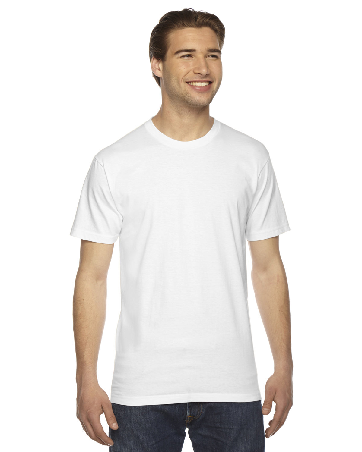 American Apparel Unisex Fine Jersey Short-Sleeve T-Shirt WHITE 