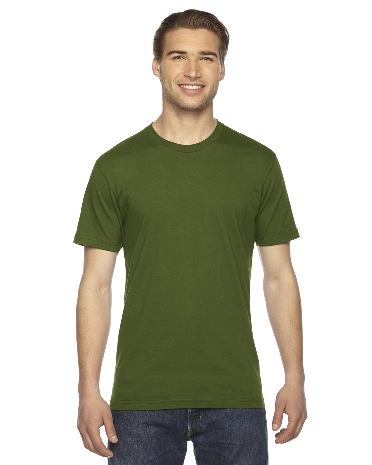 American Apparel Unisex Fine Jersey Short-Sleeve T-Shirt OLIVE 