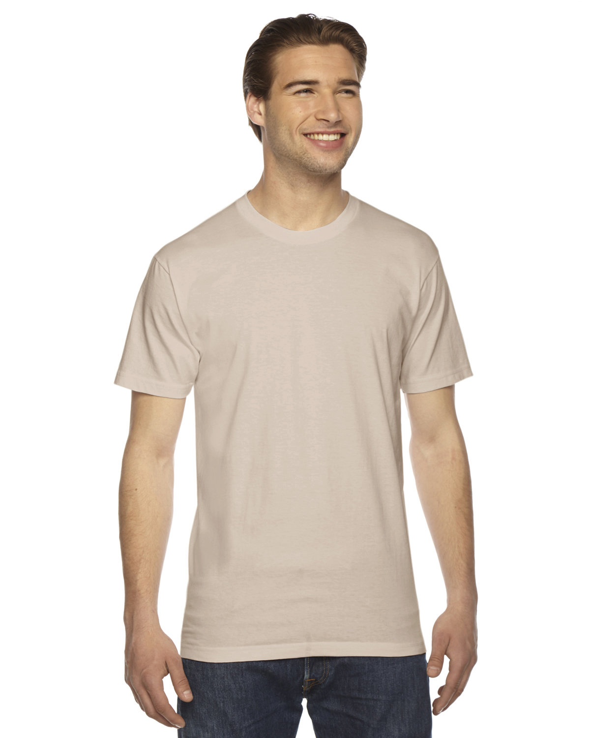 American Apparel Unisex Fine Jersey Short-Sleeve T-Shirt CREME 