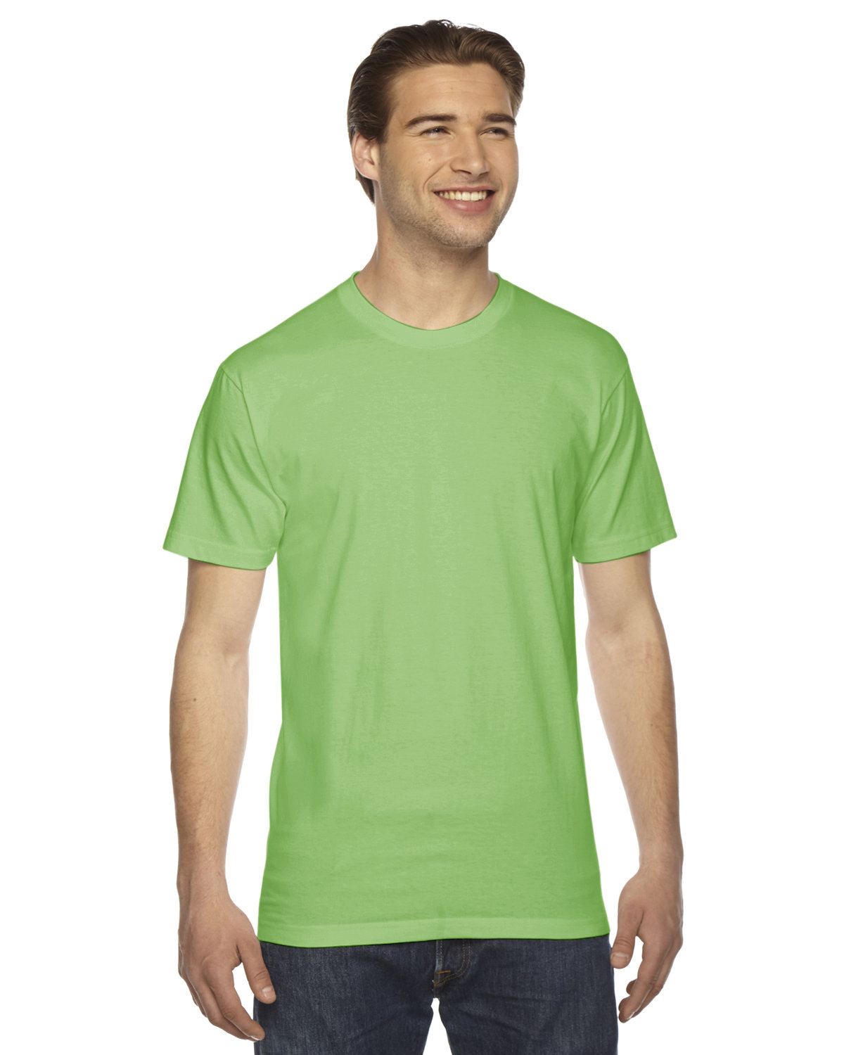 American Apparel Unisex Fine Jersey Short-Sleeve T-Shirt GRASS 