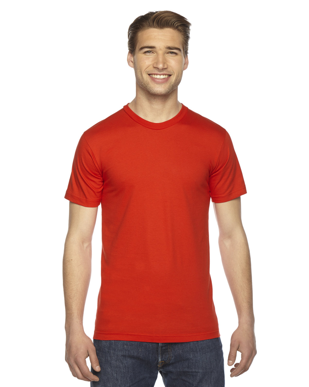 American Apparel Unisex Fine Jersey Short-Sleeve T-Shirt ORANGE 