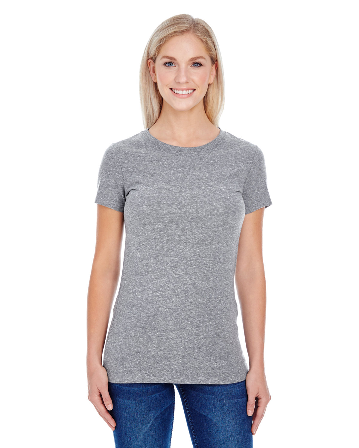 Threadfast Apparel Ladies' Triblend Short-Sleeve T-Shirt grey triblend 
