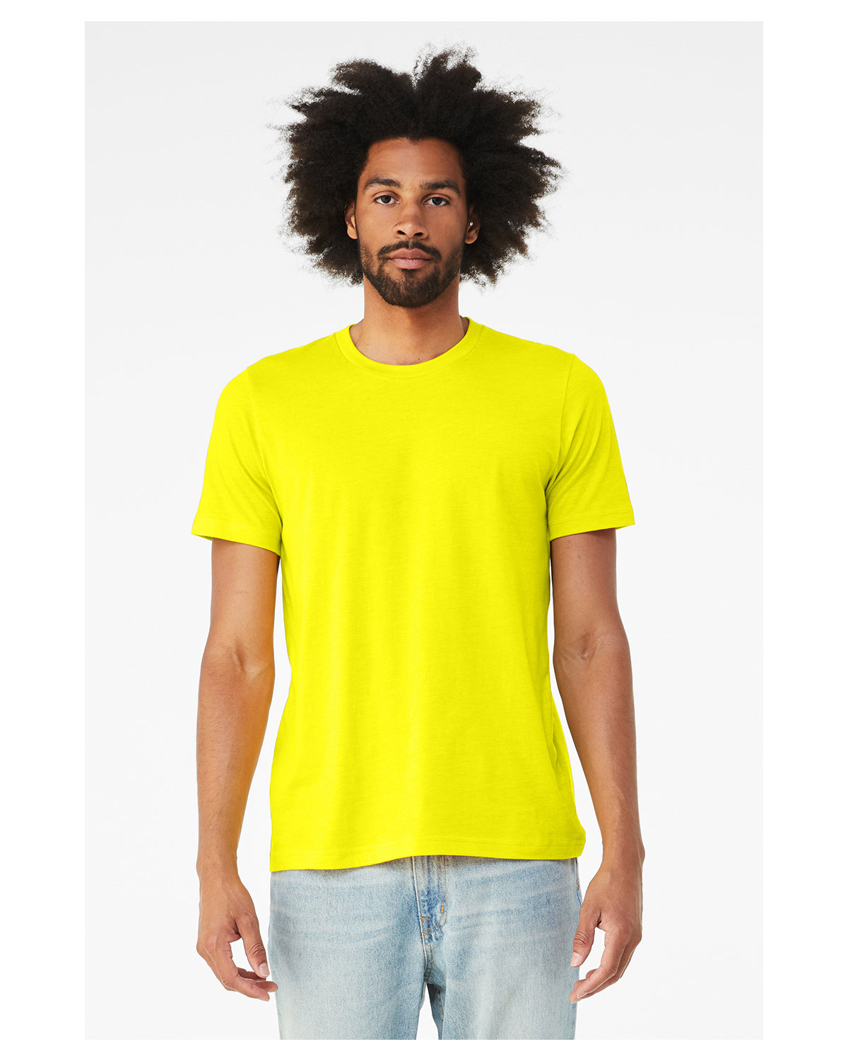 Bella + Canvas Unisex Heather CVC T-Shirt neon yellow 