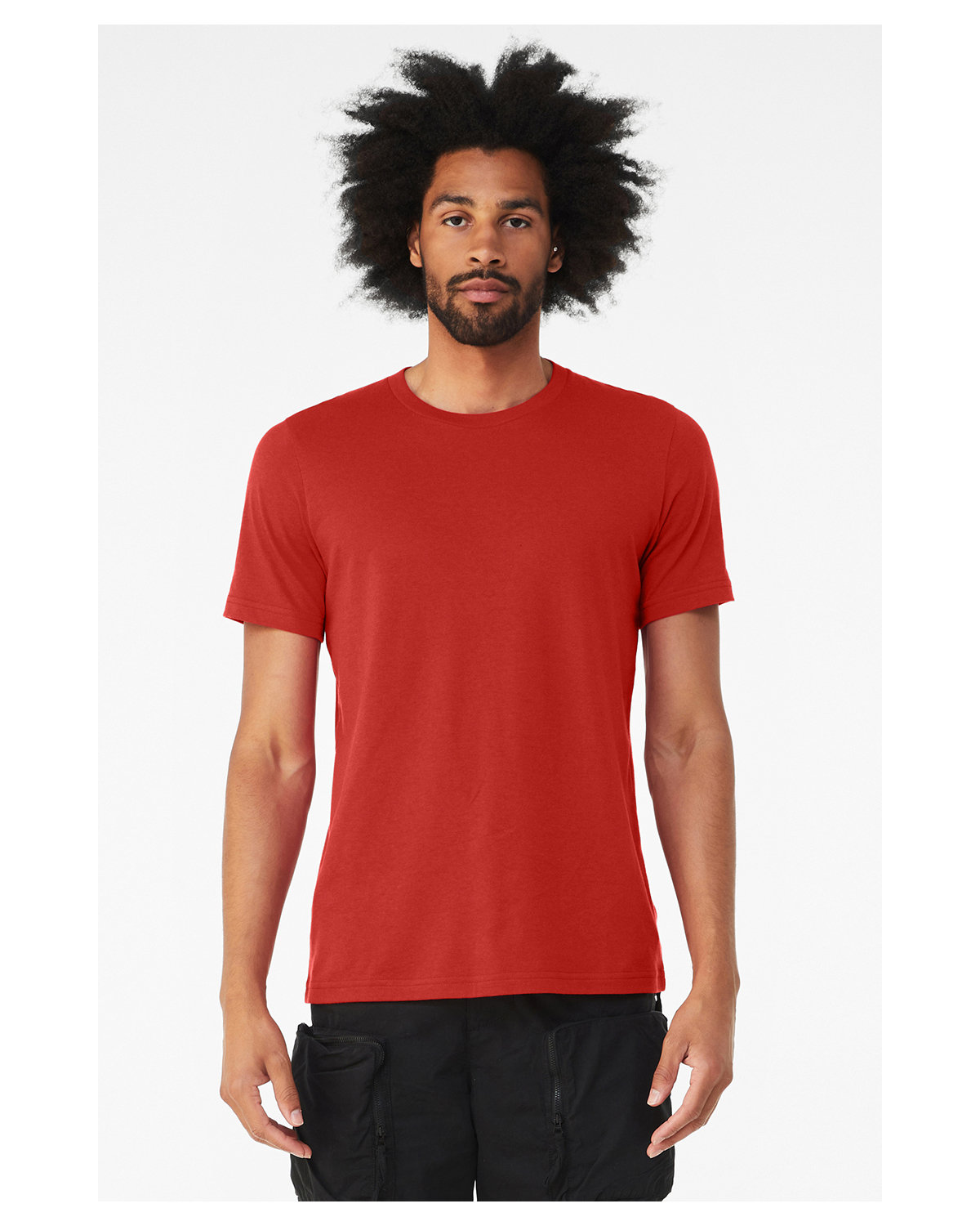 Bella + Canvas Unisex Heather CVC T-Shirt solid red blend 