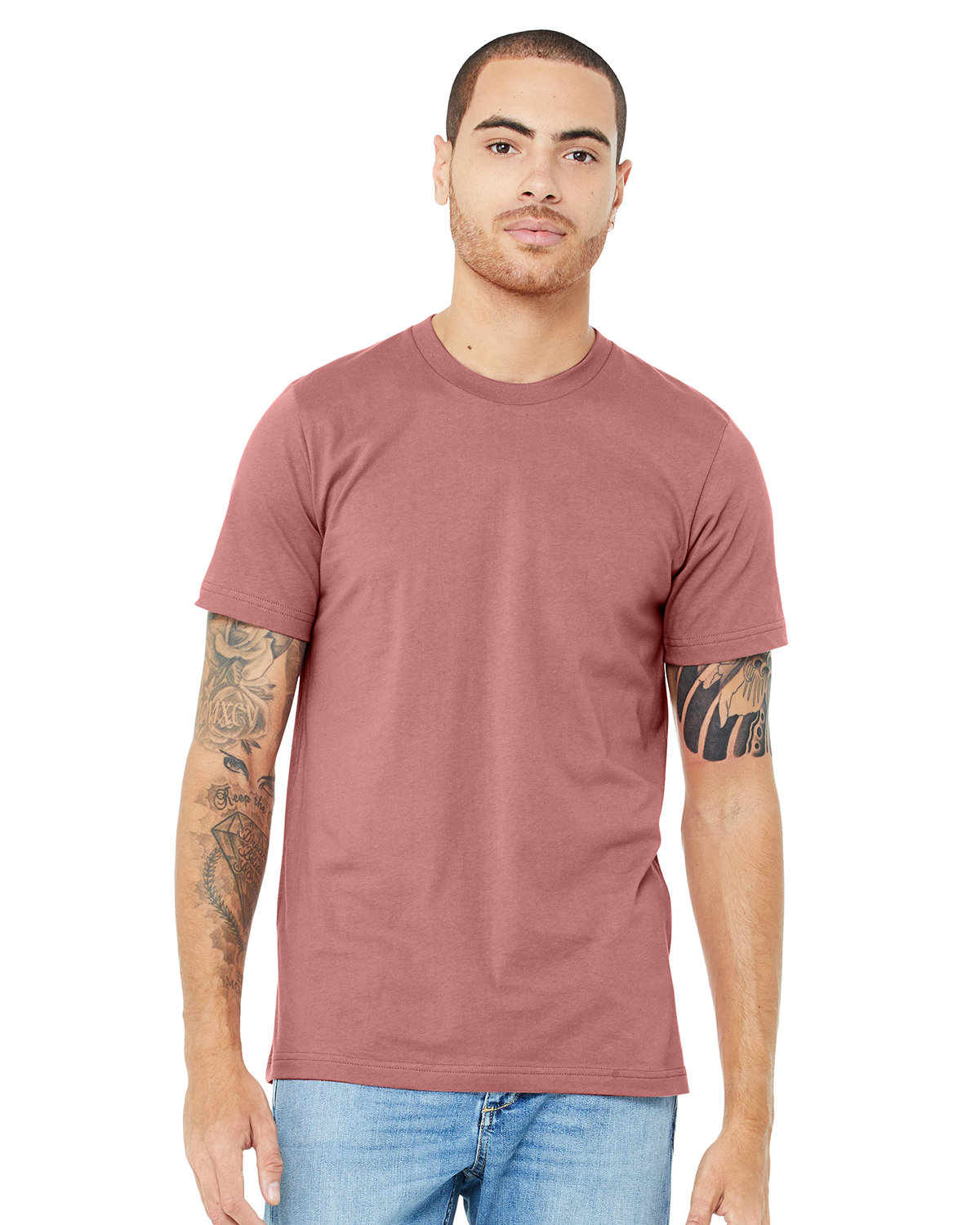 Bella + Canvas Unisex Made In The USA Jersey T-Shirt MAUVE 