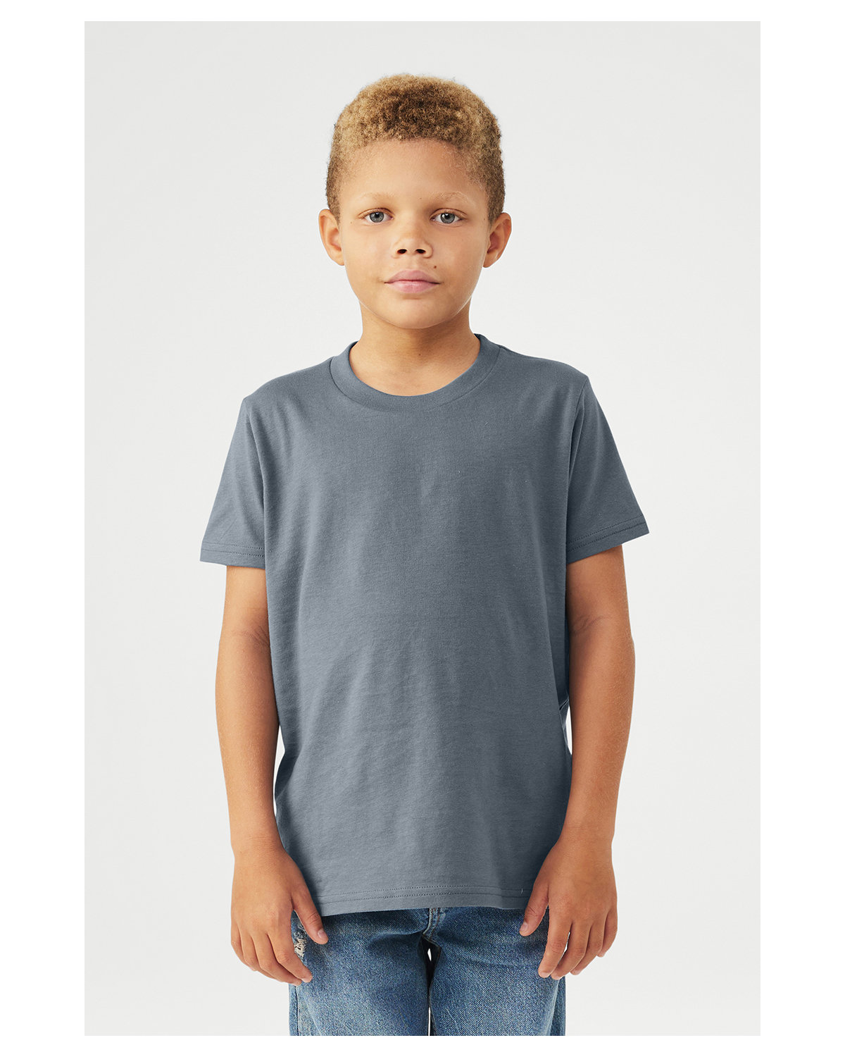 Bella + Canvas Youth Jersey T-Shirt STEEL BLUE 