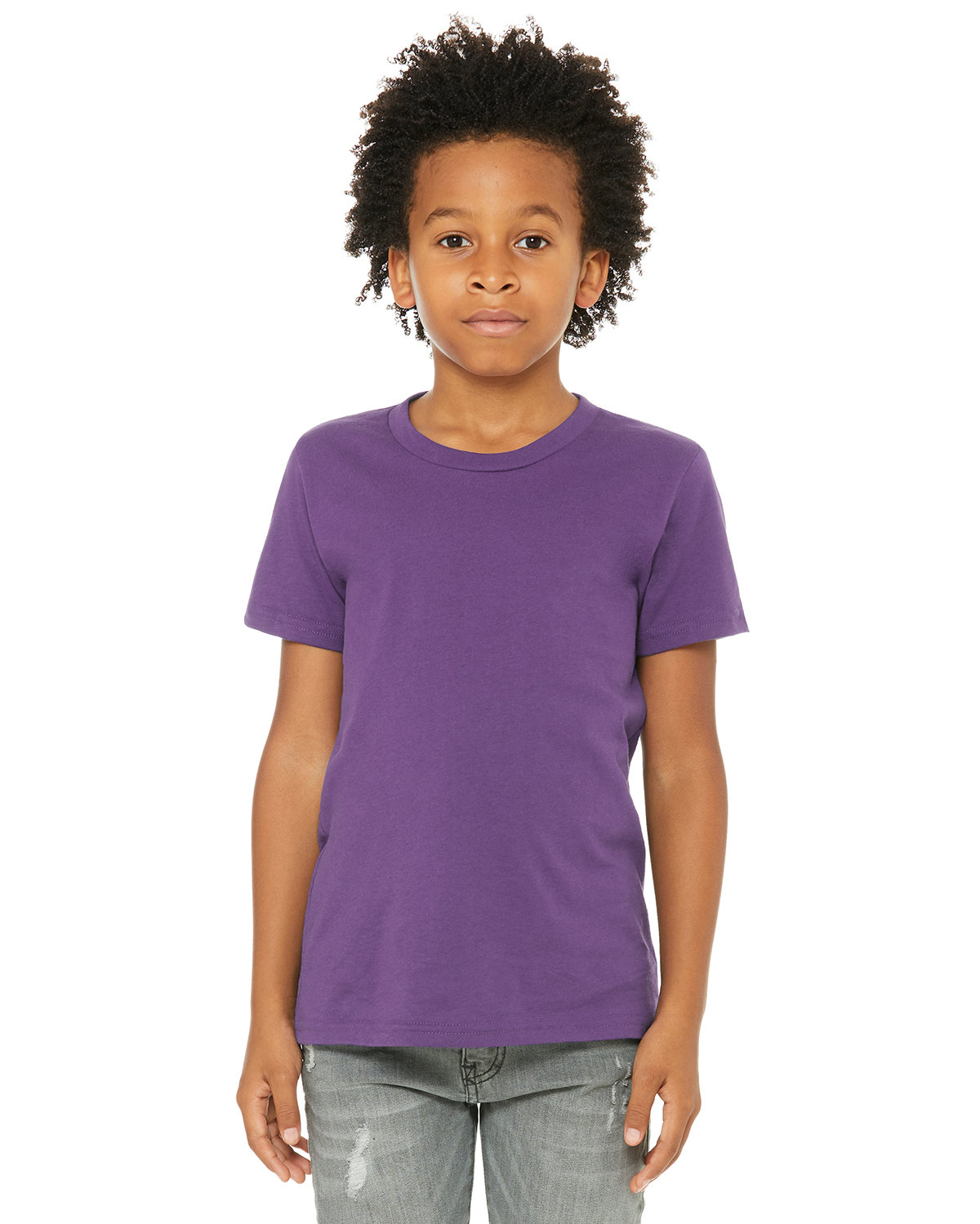 Bella + Canvas Youth Jersey T-Shirt ROYAL PURPLE 